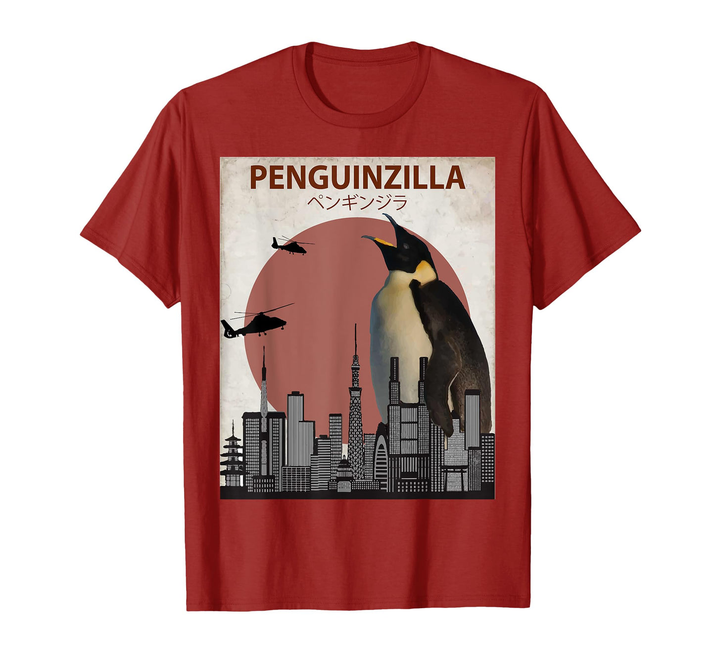 Penguinzilla Funny Emperor Penguin Lovers T-Shirt Gift T-Shirt