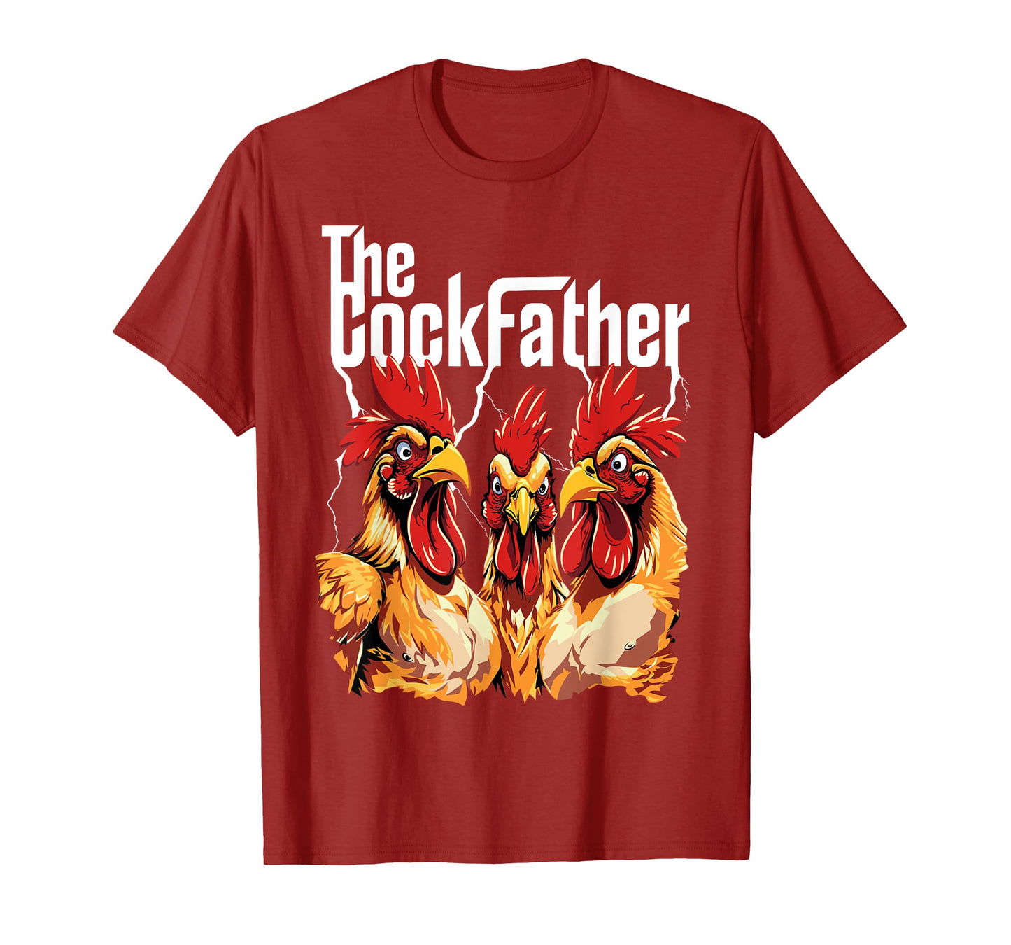 The Cockfather Chicken Father Dad Owner Funny Cute Rooster T-Shirt