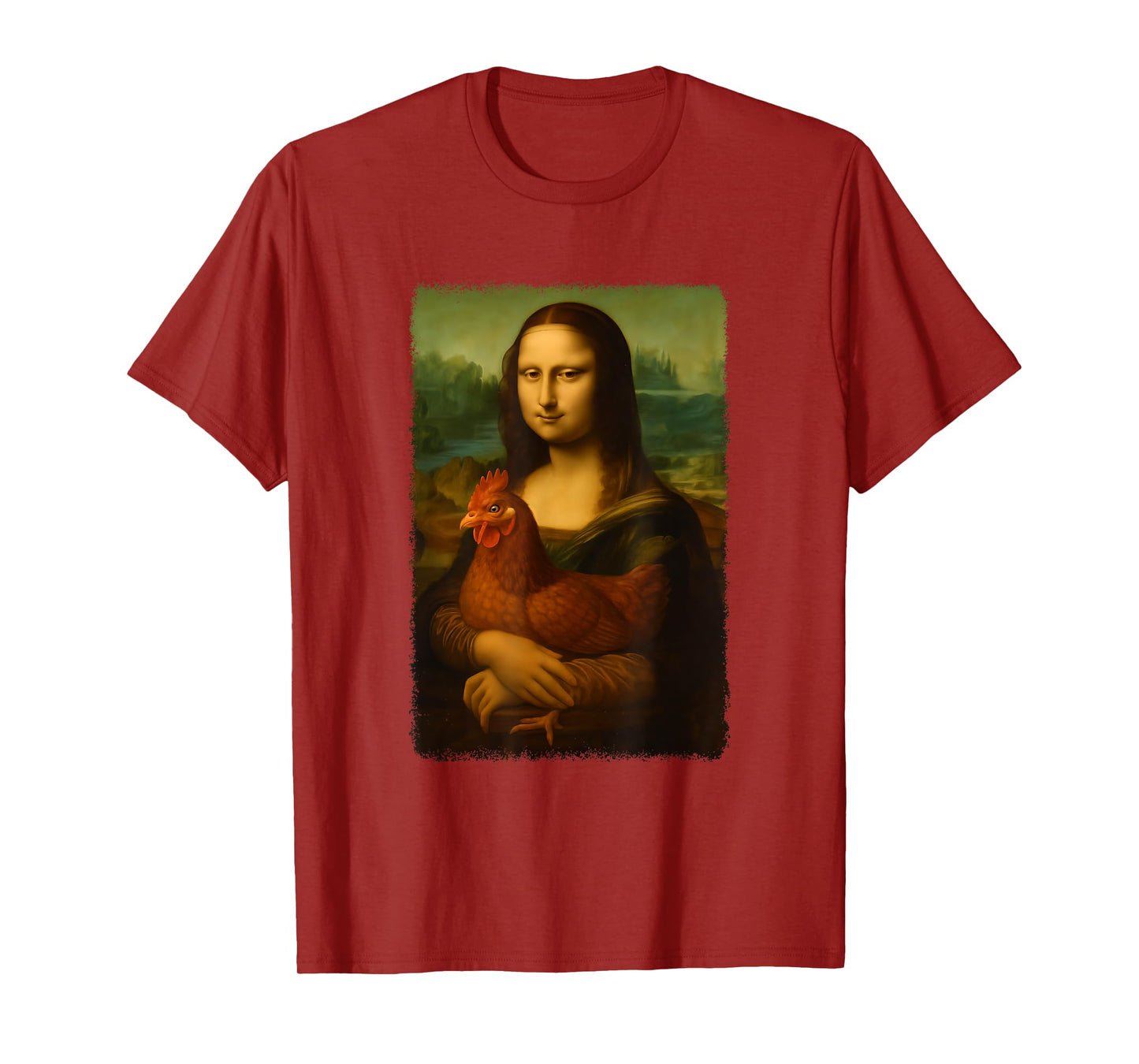 Mona Lisa Chicken Funny Gift For Men Women Boys Girls Kids T-Shirt