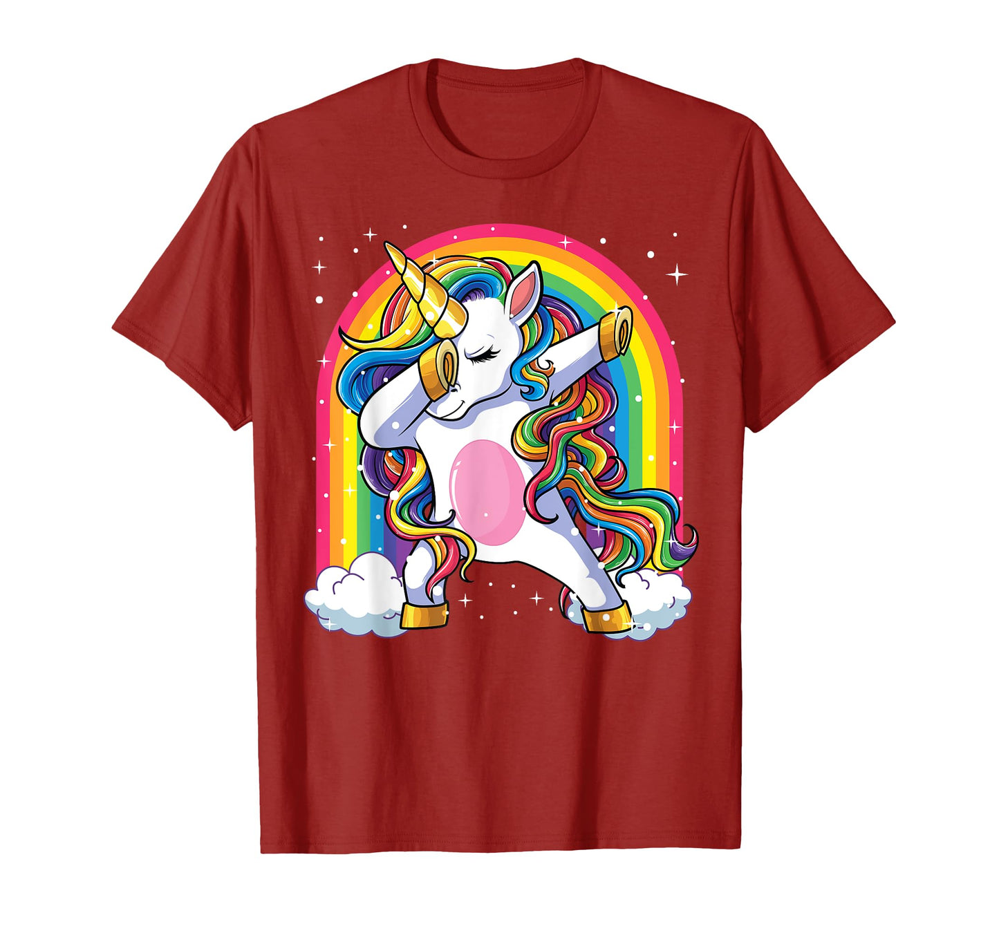 Dabbing Unicorn Shirt Girls Kids Unicorns Women Rainbow T-Shirt