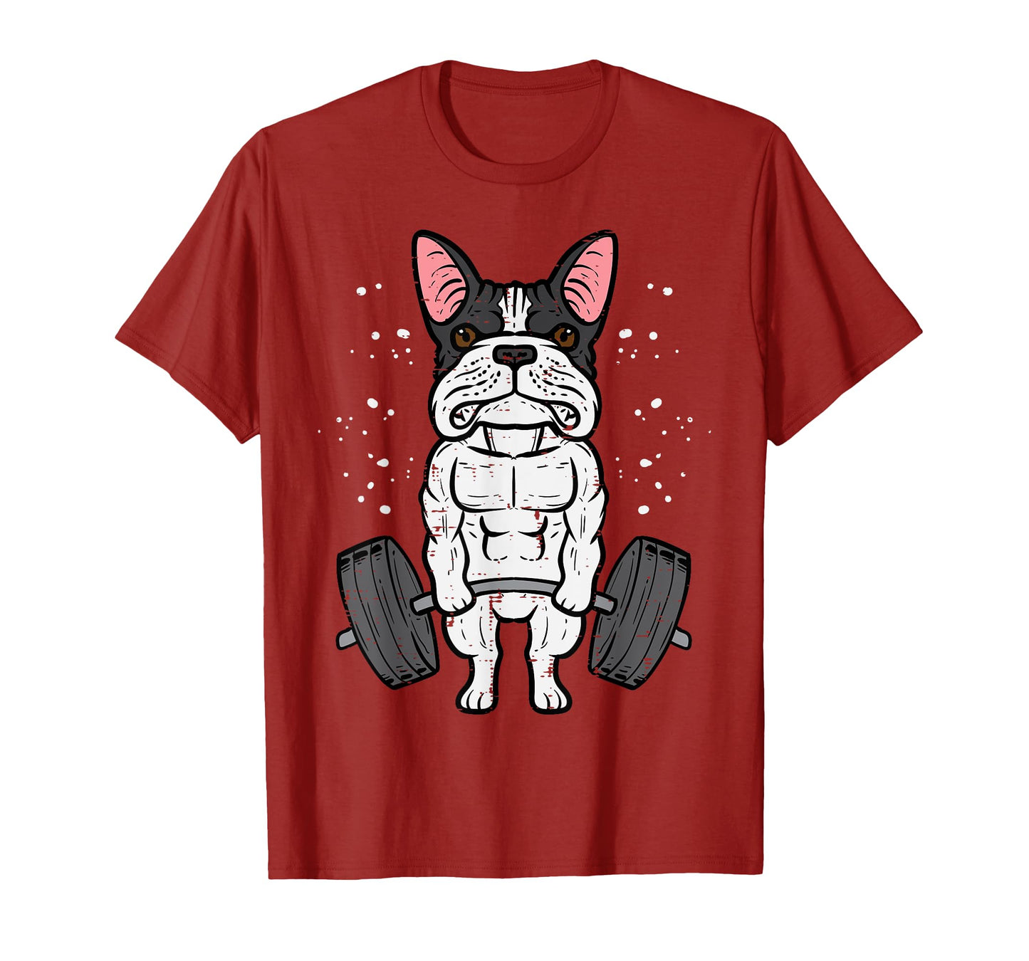 Gym French Bulldog Deadlift Workout Frenchie Dog Men Women T-Shirt