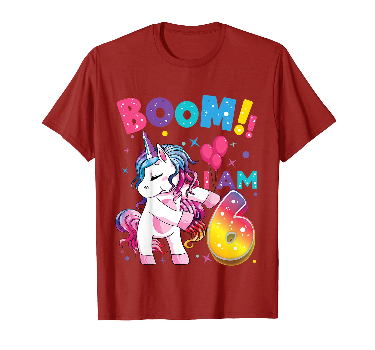 6 Years Old Unicorn Flossing 6th Birthday Girl Unicorn Party T-Shirt