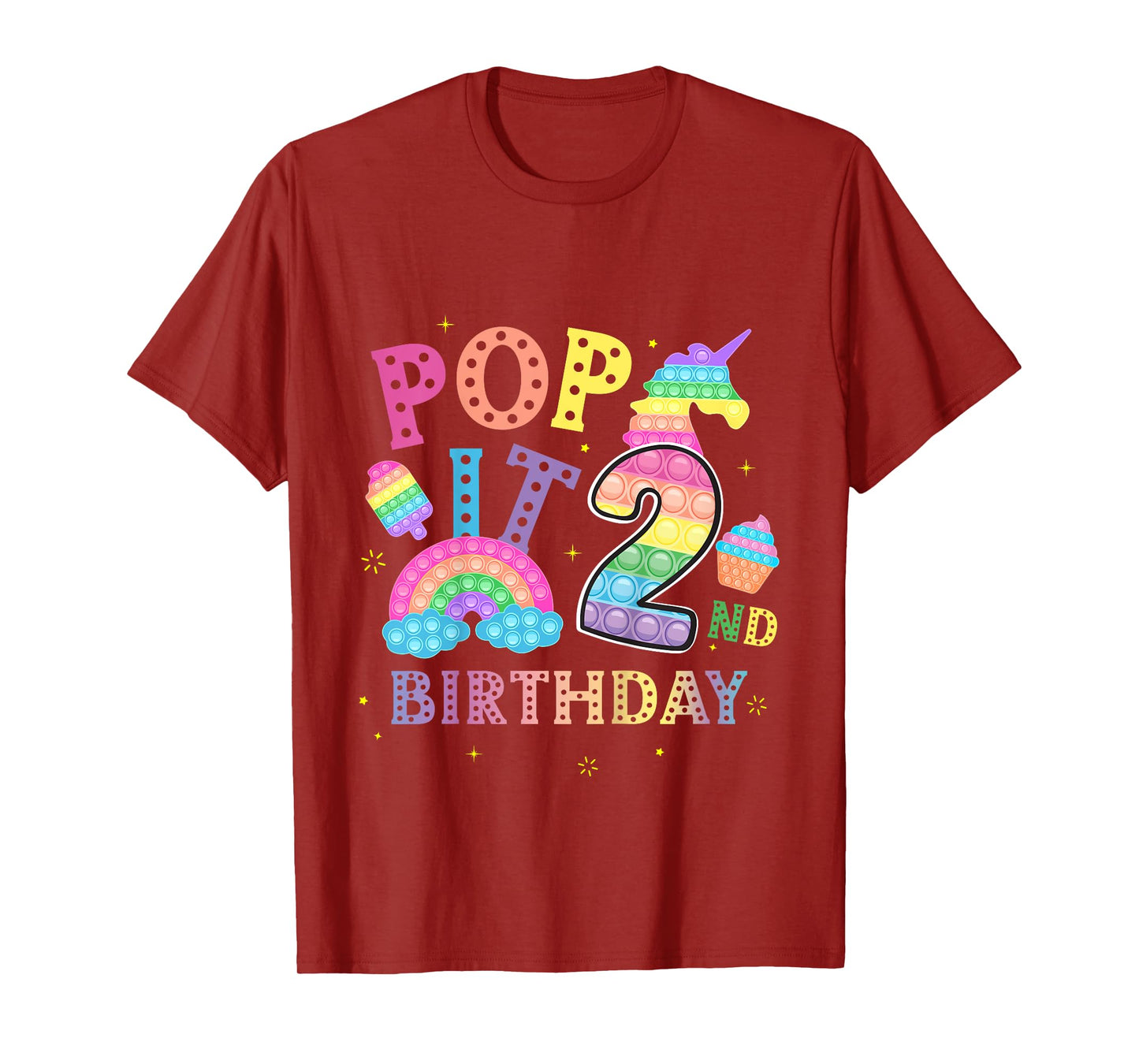 2nd birthday pop 2 year popping party for girls pop it T-Shirt
