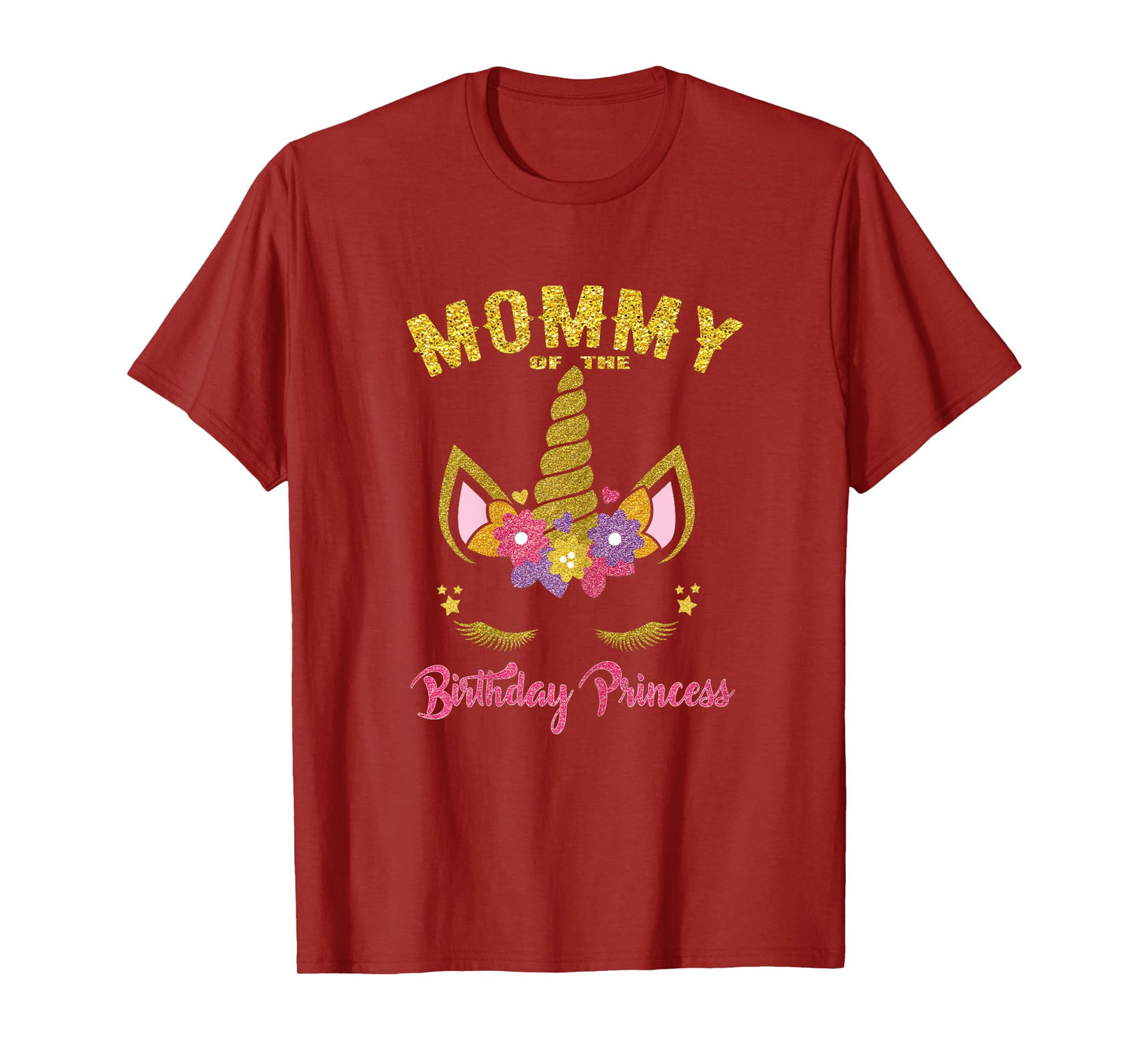 Mommy of the Birthday Princess Unicorn Matching Birthday T-Shirt