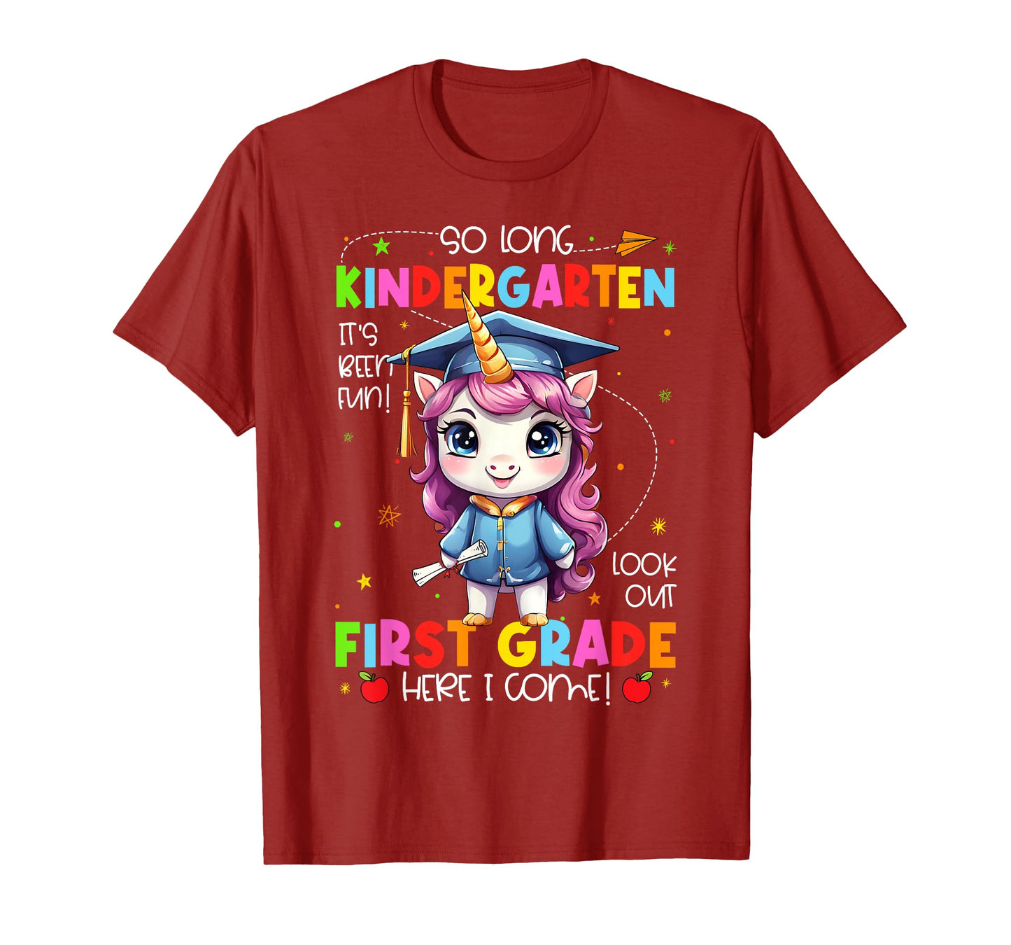 Unicorn So Long Kindergarten Graduation Last Day Of School T-Shirt