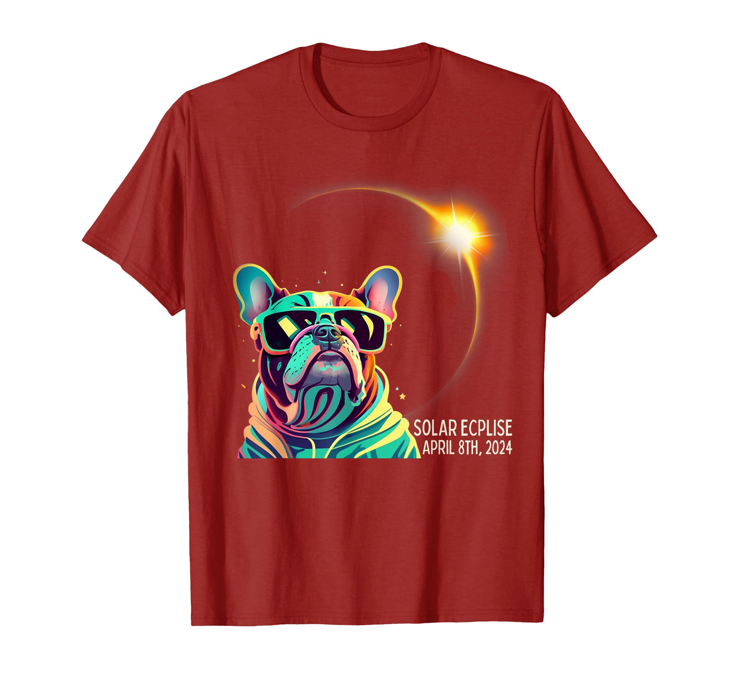 French Bulldog America 2024 Solar Eclipse Accessories Men Women Kids T-Shirt