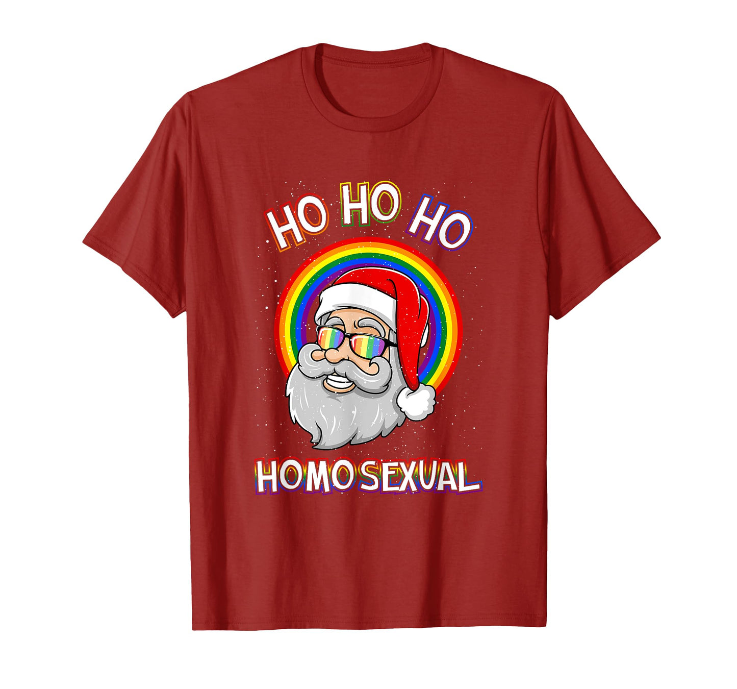 Ho Ho Homosexual LGBT Gay Santa Claus Ugly Christmas Sweater T-Shirt