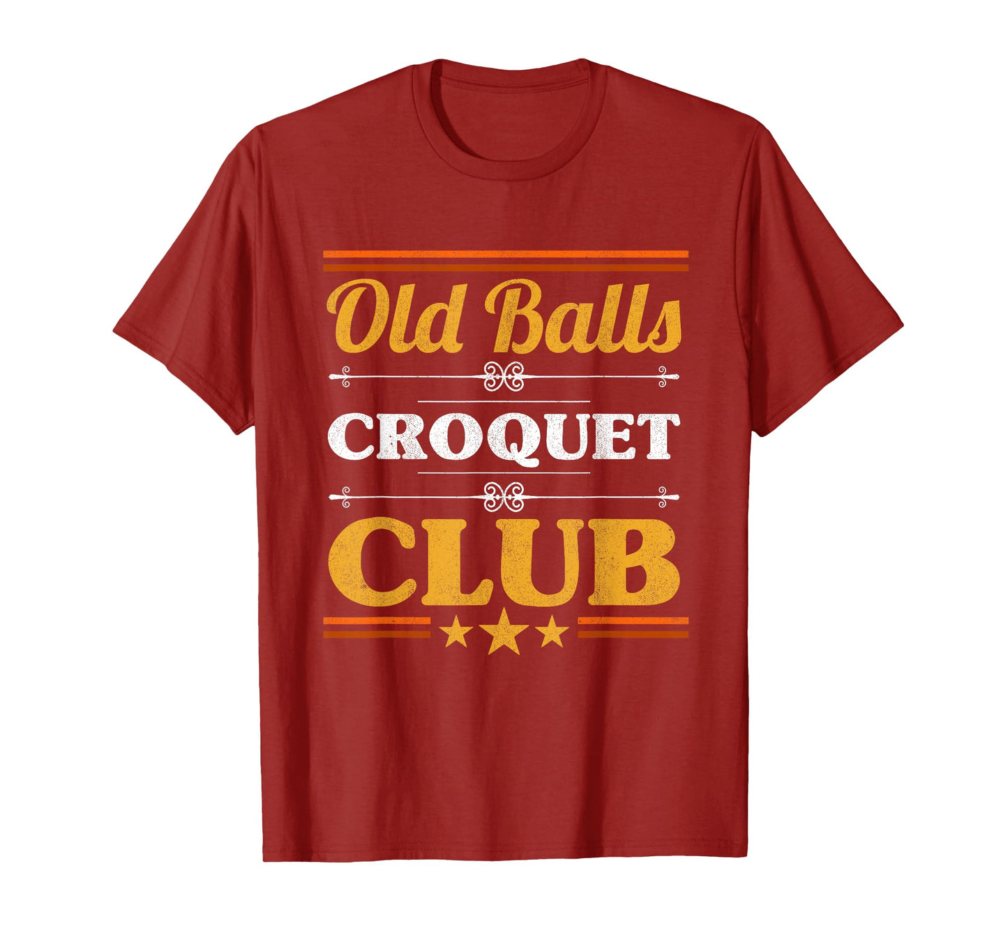 Old Balls Croquet Club Mallet Wickets Enthusiast Lawn Game T-Shirt