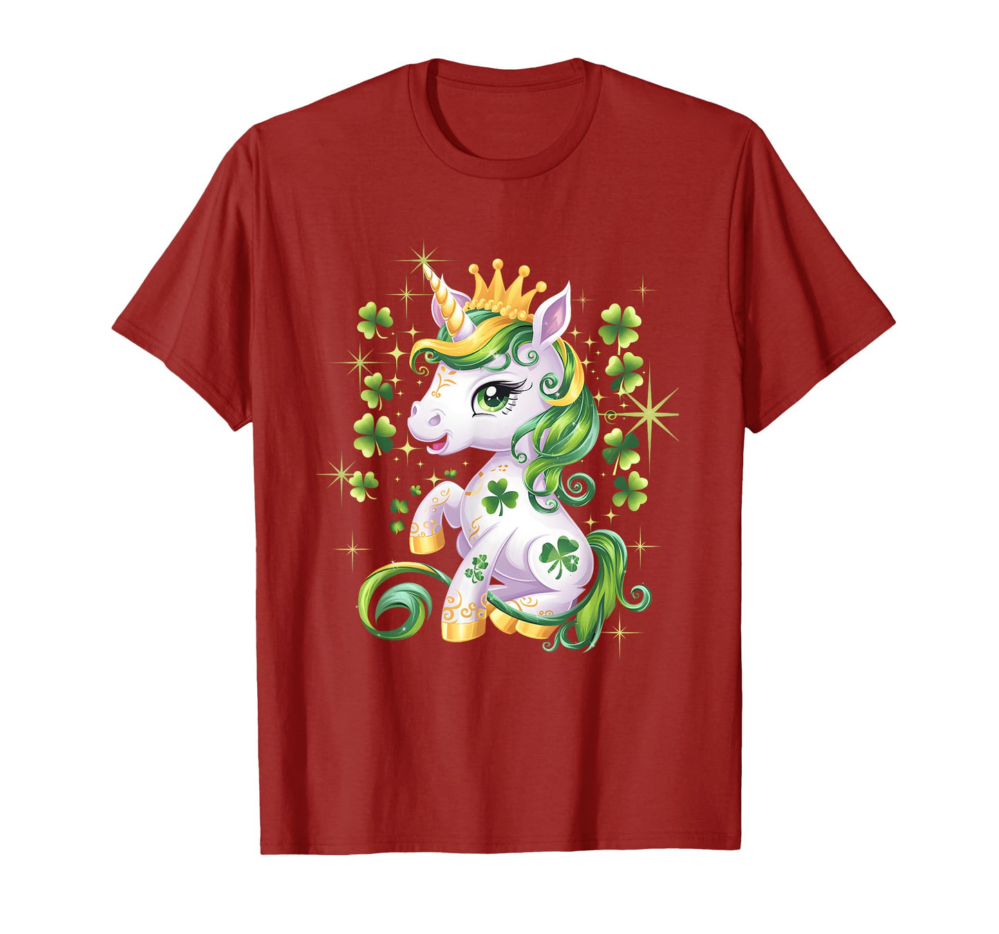 Cute Unicorn Shamrock St Patricks Day Girls Kids Lepricorn T-Shirt