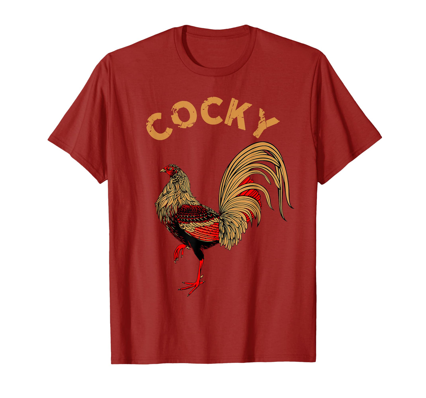 Cool Rooster Cocky Retro Vintage Chicken Tee T-Shirt