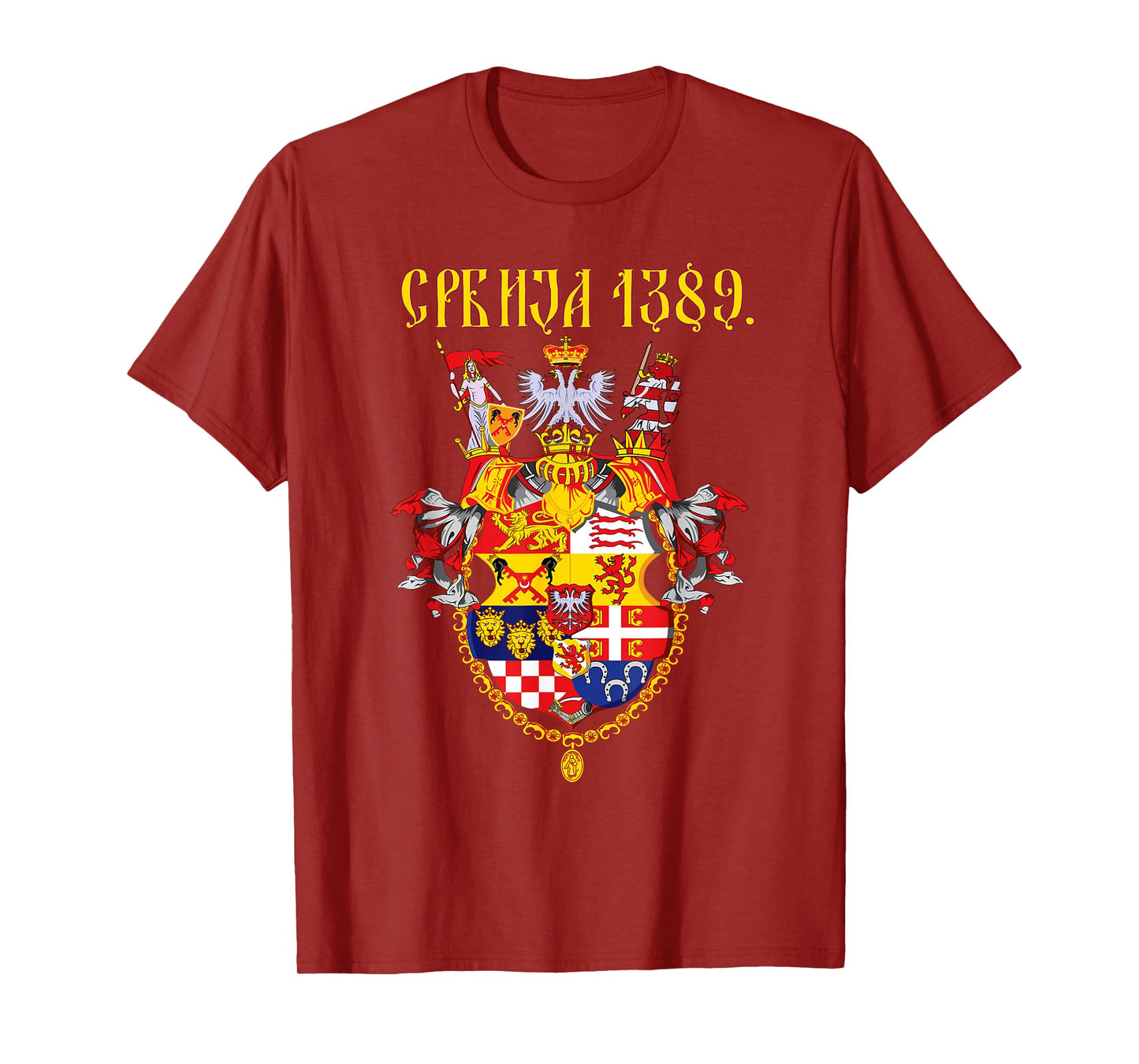 Serbia Srbija, Medieval Kingdom of Serbia, Cyrillic Srbija T-Shirt