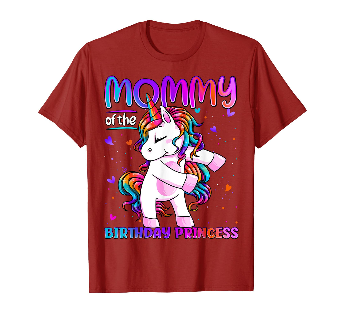 Mommy of the Birthday Princess Girl Flossing Unicorn Mom T-Shirt
