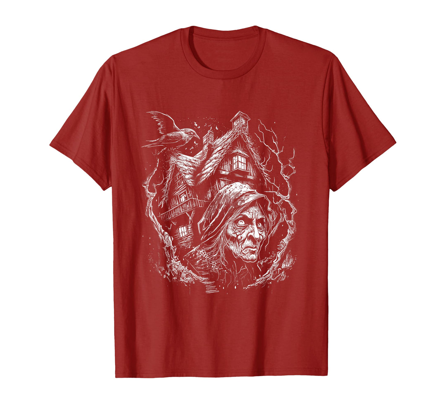 Walking House on Chicken Legs Slavic folklore Baba Yaga Art T-Shirt