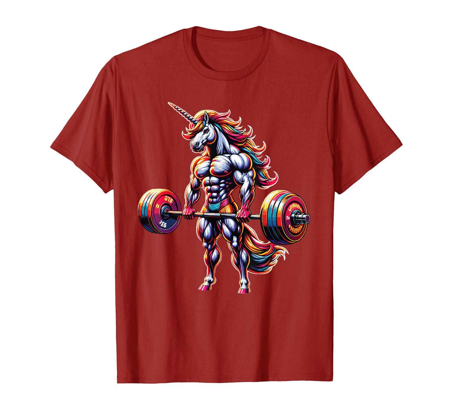 Unicorn Lifting Weights Fitness Lover Barbell Weightlifting T-Shirt