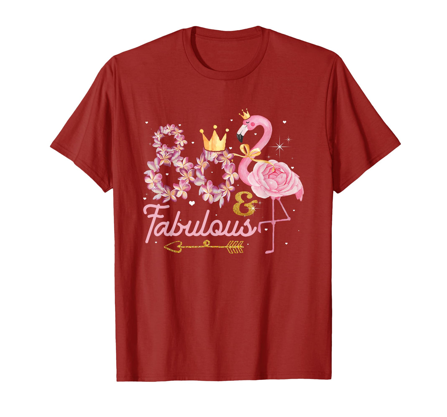 80 And Fabulous Flamingo 80th Birthday 1942 T-Shirt