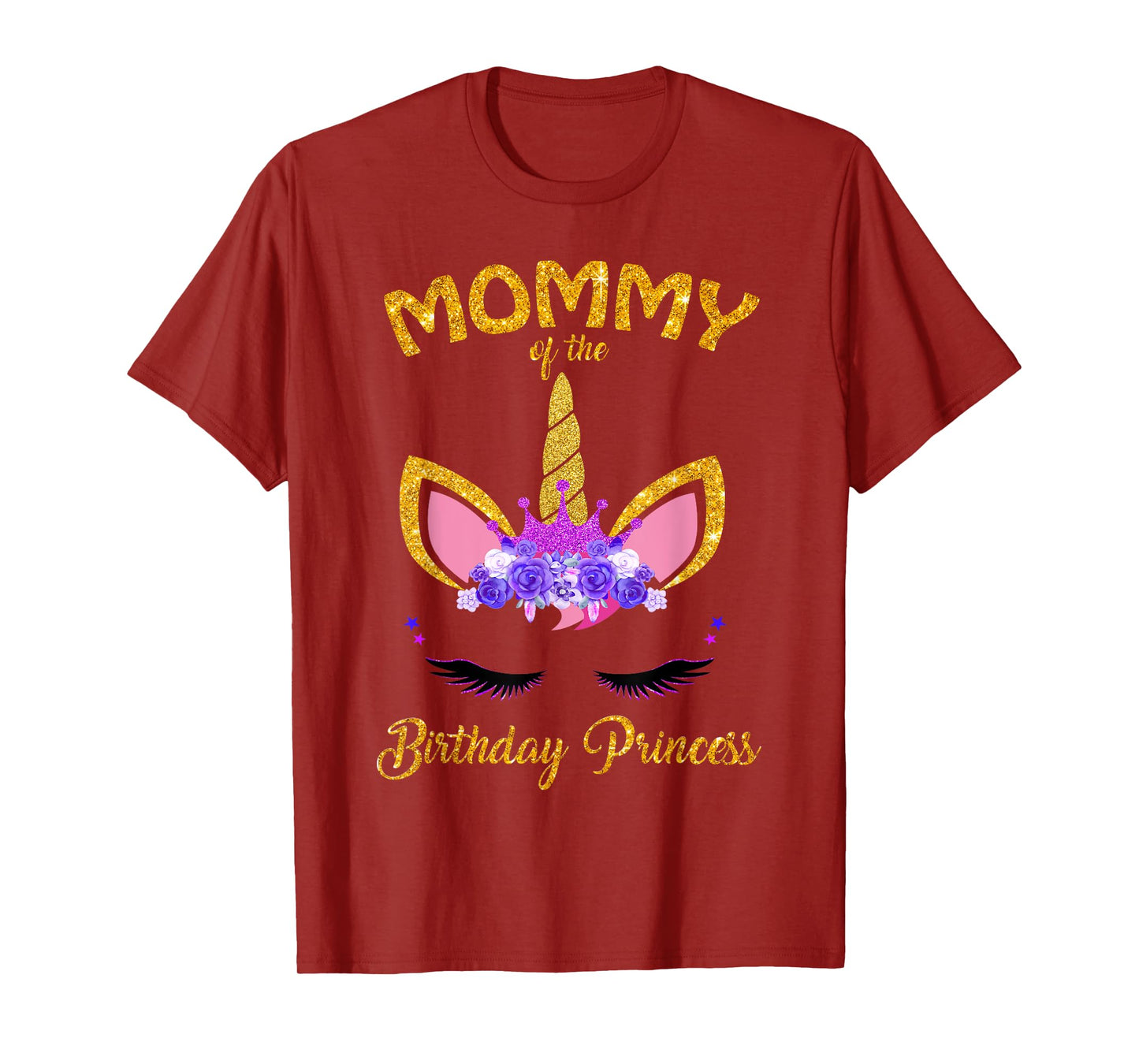 Mommy Of The Birthday Princess Unicorn Birthday Girl's Mom T-Shirt