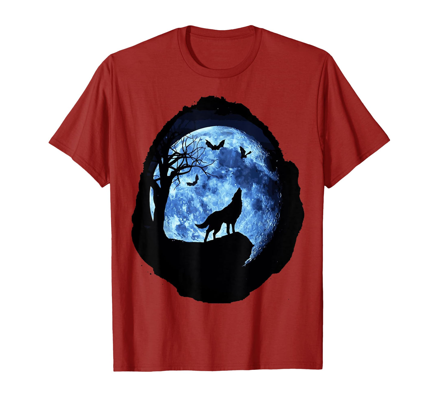 The Mountain Wolf Bats birds TREE and MOON T-Shirt T-Shirt