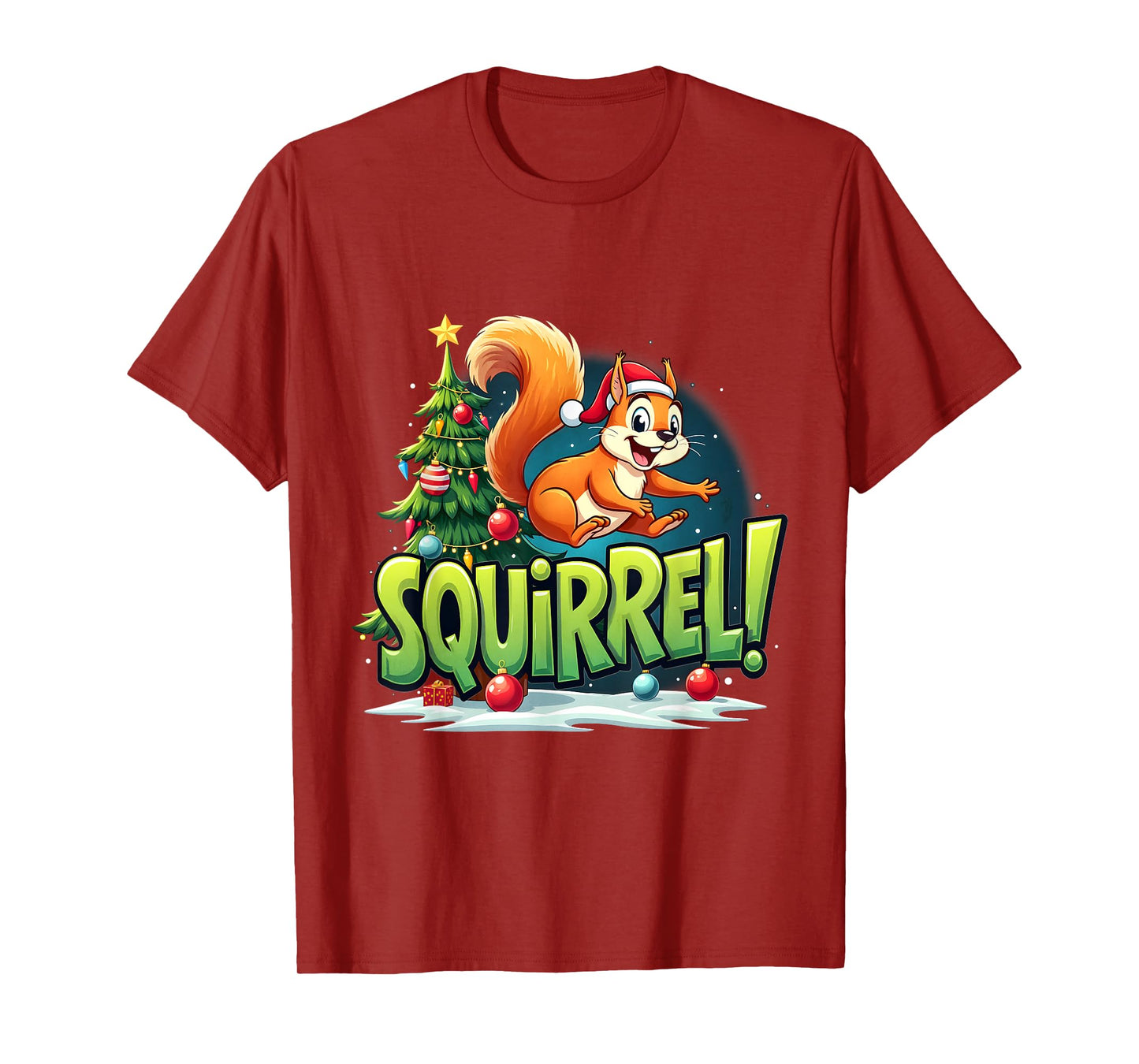 Merry Christmas Squirrel! Funny Christmas Xmas Squirrel T-Shirt