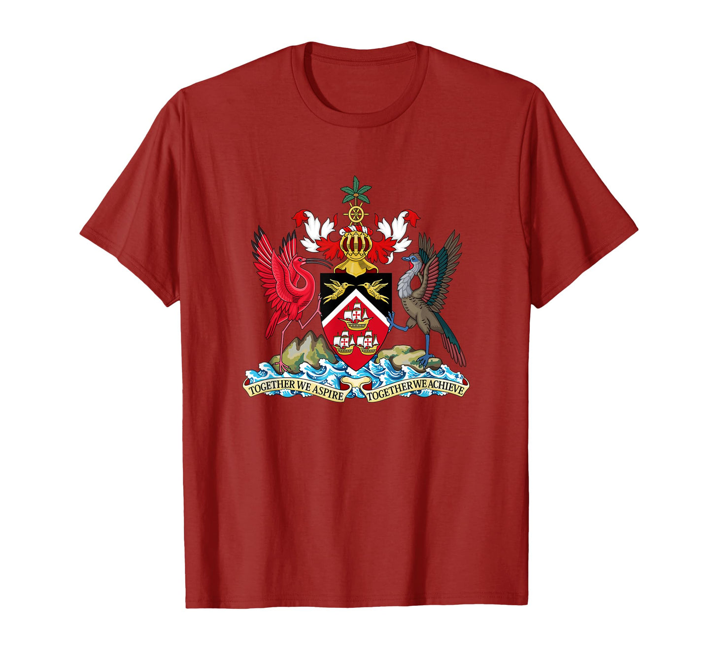 Trinidad & Tobago Coat Of Arms Emblem Symbol Birds T-Shirt T-Shirt