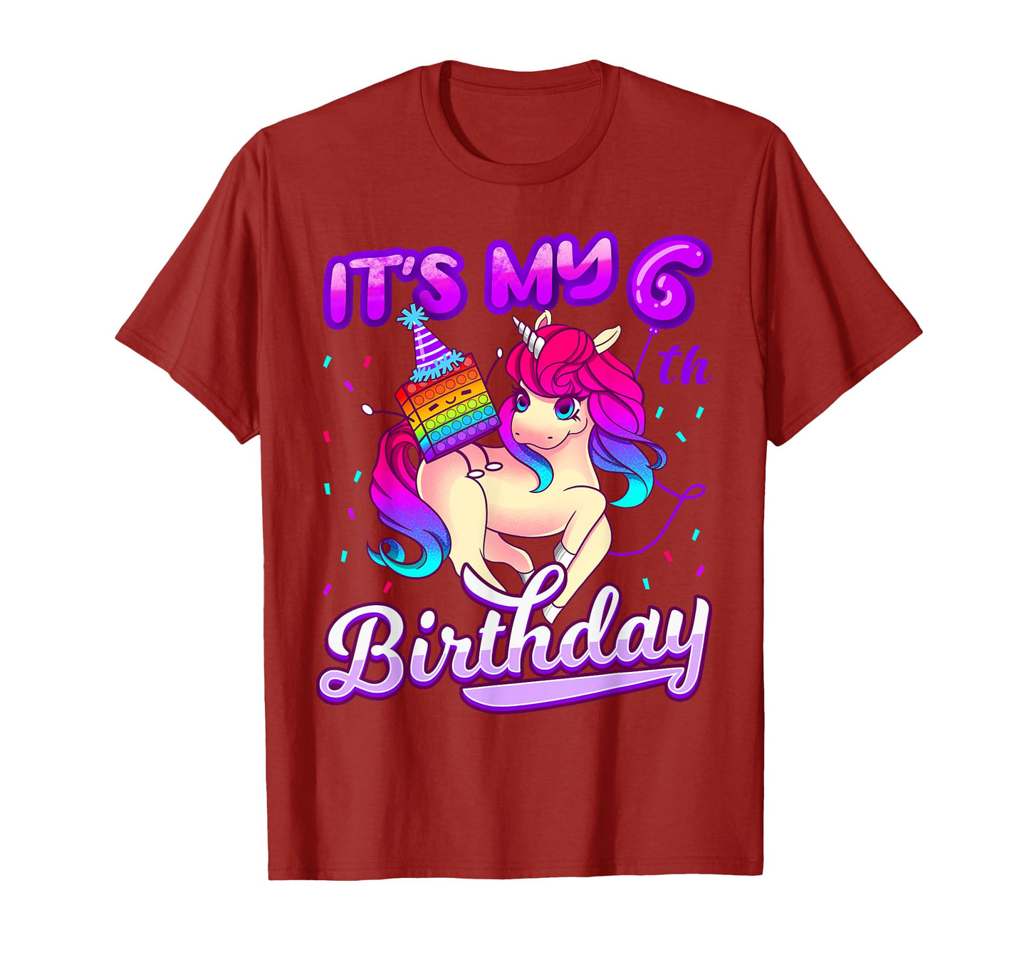 Birthday Girl 6 year old, it's my 6th Birthday, Unicorn T-Shirt