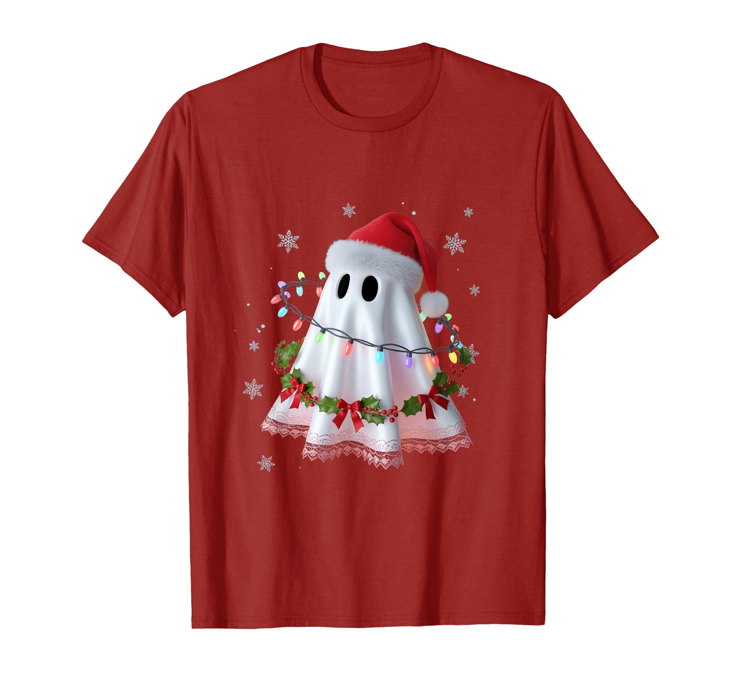 Ghost Christmas Santa Spooky Christmas T-Shirt