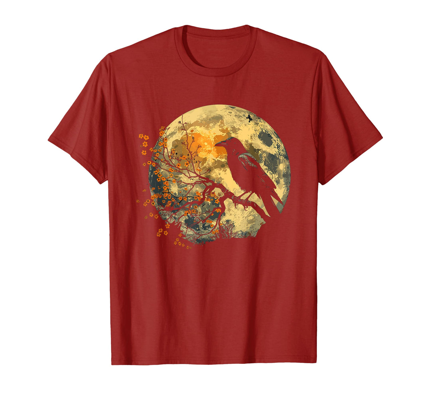 Black Raven Nature Art Crow Moon T-Shirt