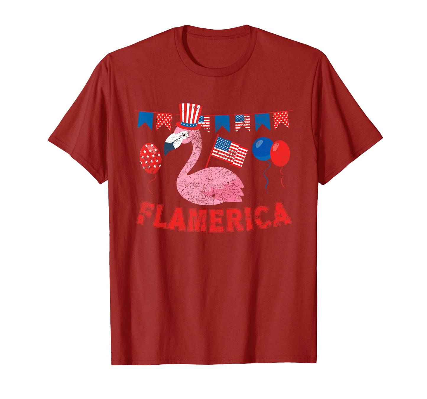 Flamerica American Patriotic Flamingo Flag Fourth Of July T-Shirt