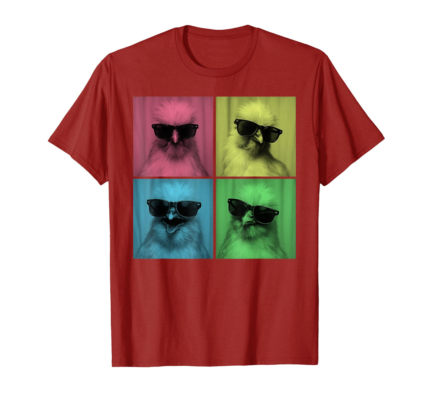 Silkie Chicken Funny Pop Art Farm Animal Lover Photo Booth T-Shirt