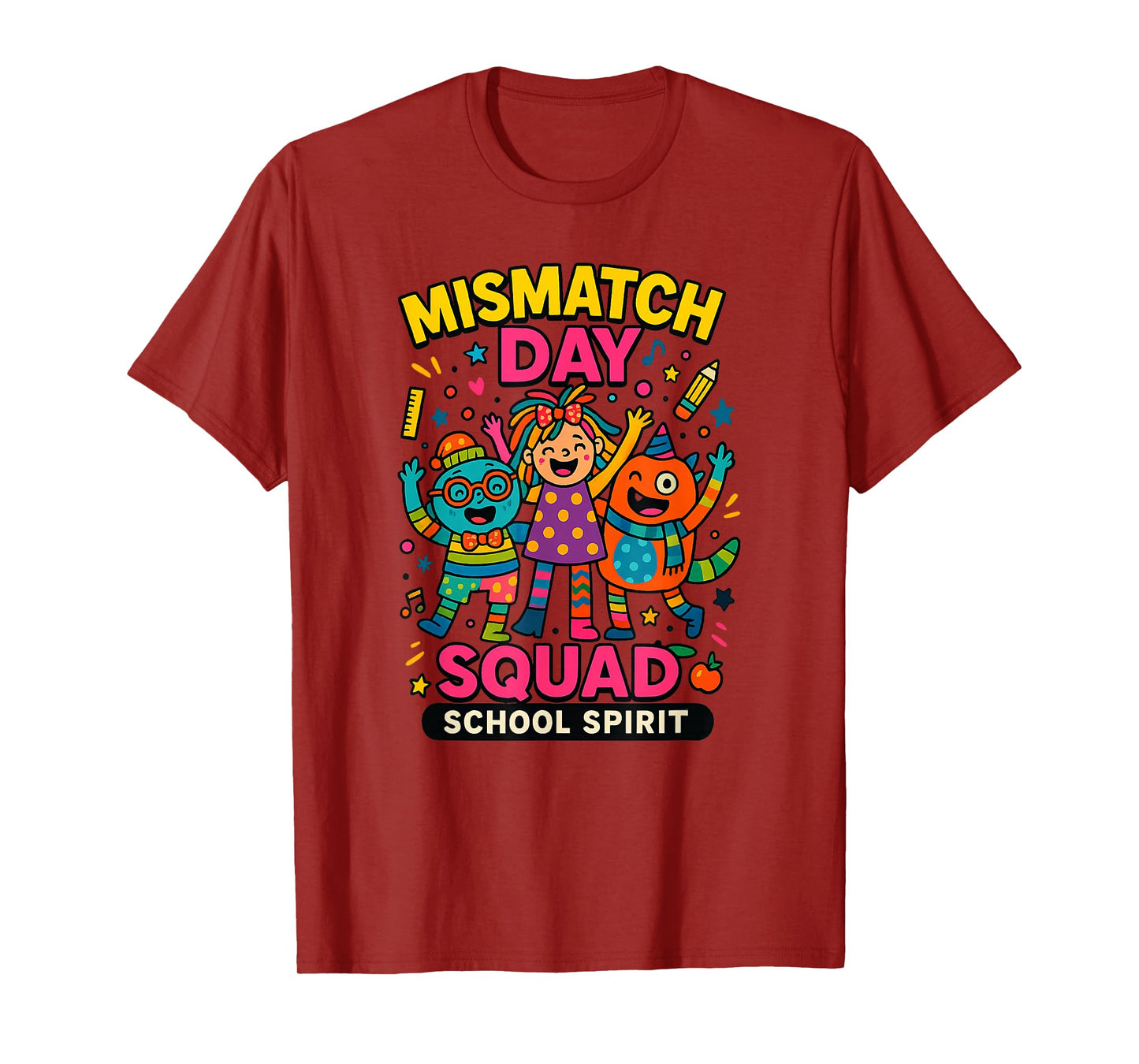 Mismatch Day Squad School Spirit Fall Semester Autumn Vibes T-Shirt