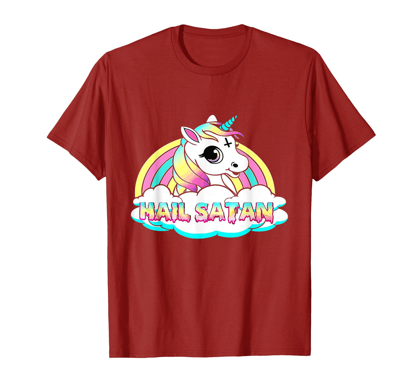 Unicorn Hail Satan - Funny Satanic T-Shirt