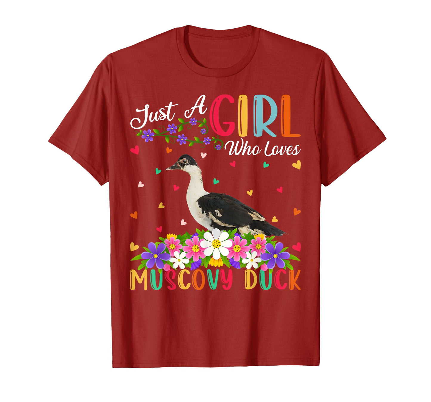 Muscovy Duck Bird Lover Just A Girl Who Loves Muscovy Ducks T-Shirt