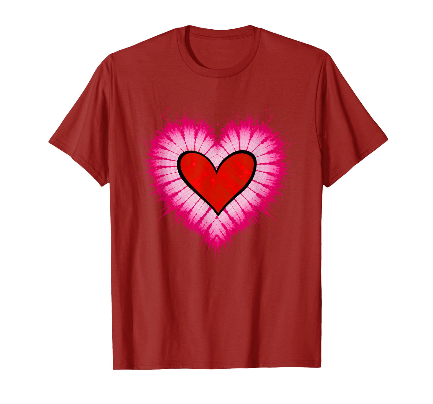 Retro Vintage Valentines Day Heart Tie Dye Mens Womens Kids T-Shirt