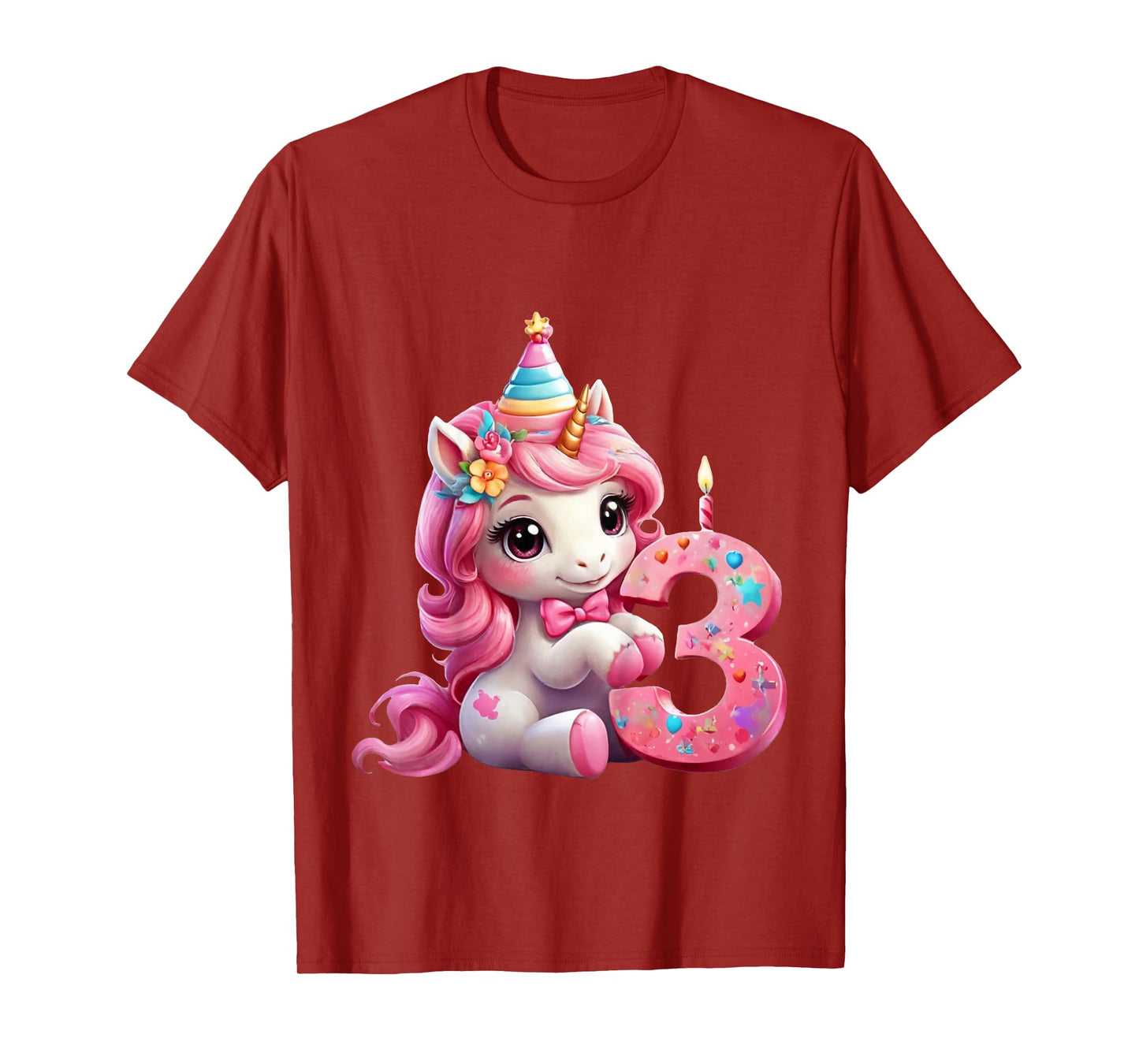 NUMBER 3 YEARS GIRL UNICORN 3rd BIRTHDAY T-Shirt