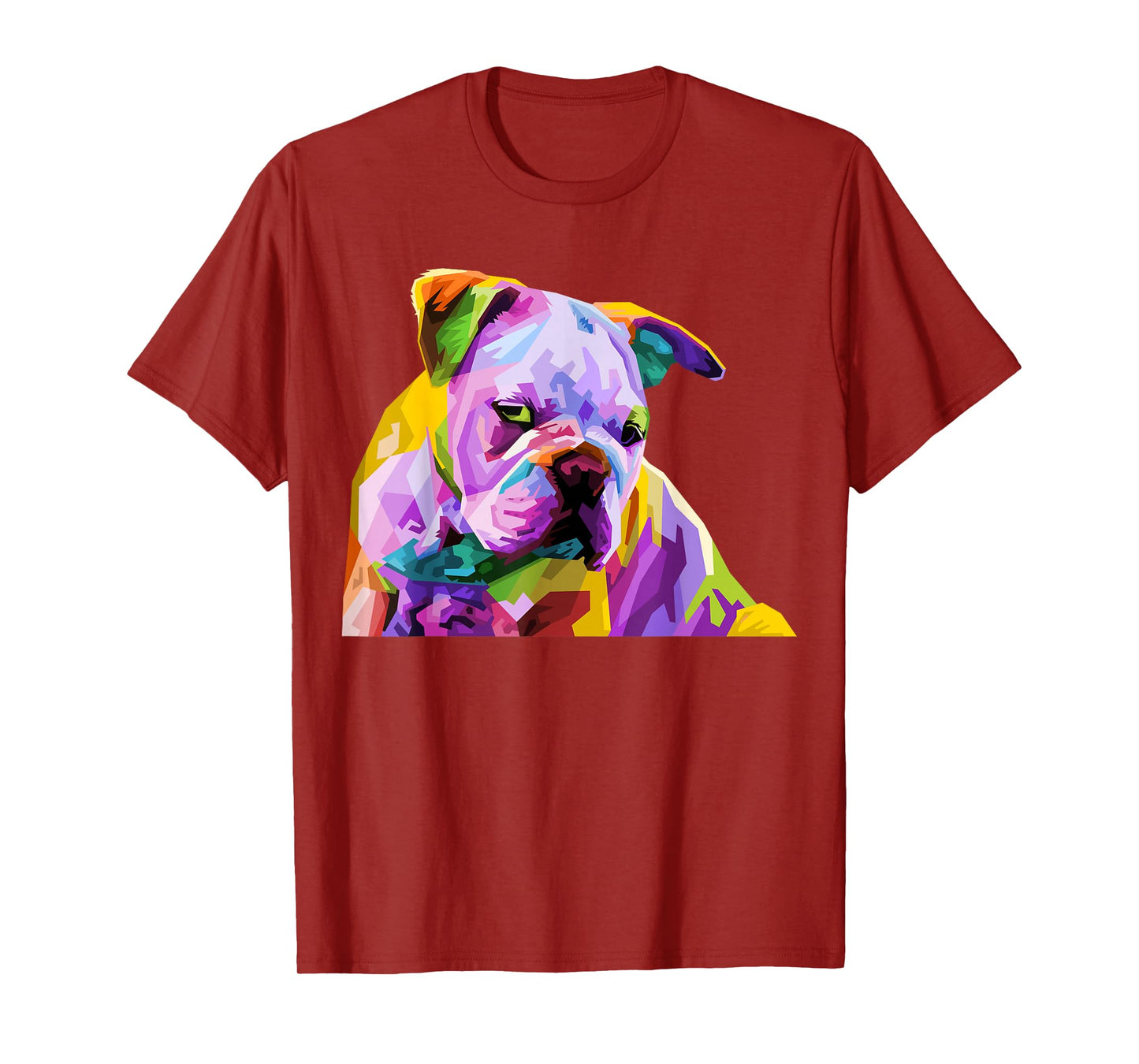 English British Bulldog Pop Art Portrait for Dog Owners T-Shirt