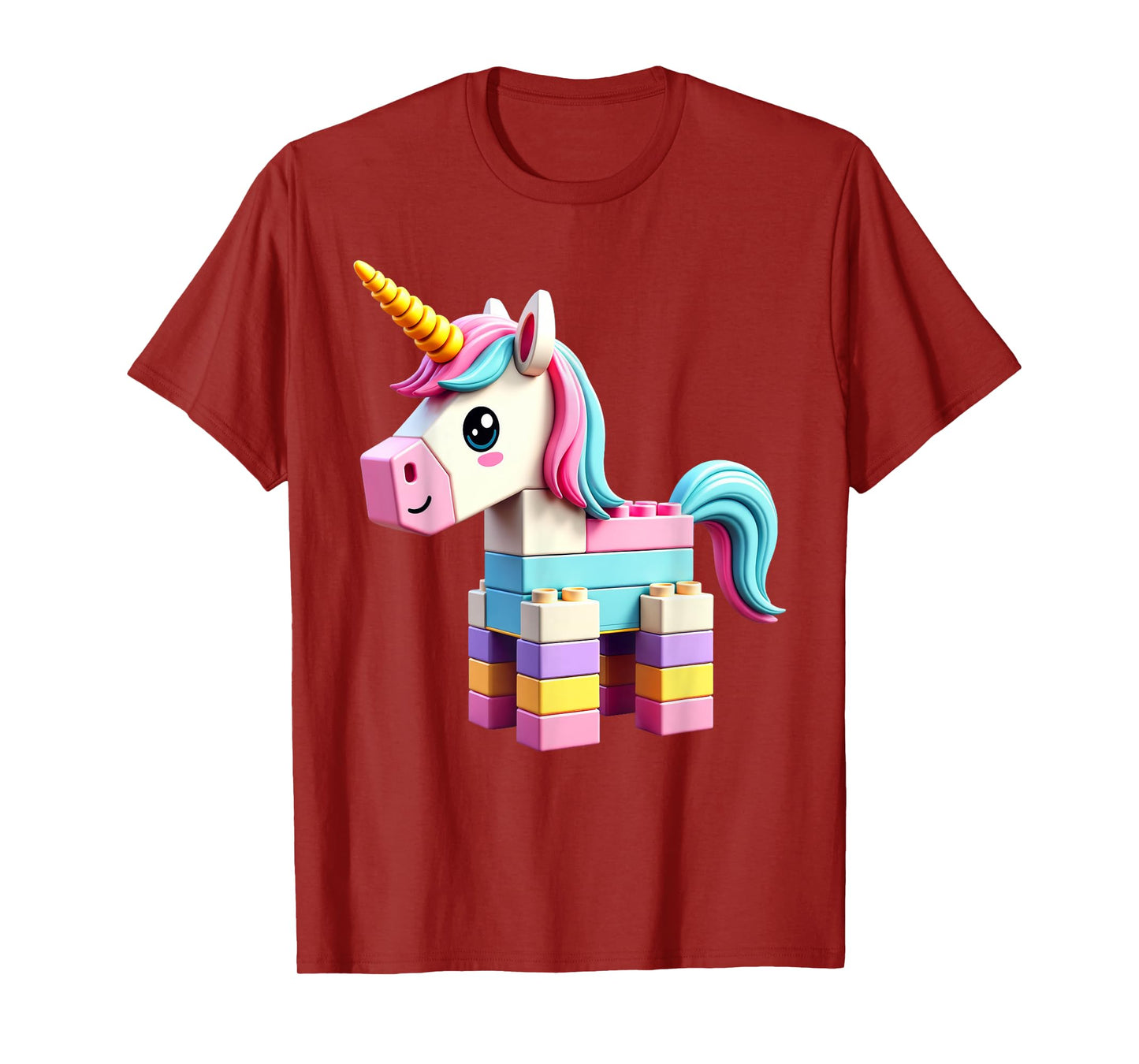 Master Builder Bricks Blocks Play Toys Unicorn T-Shirt