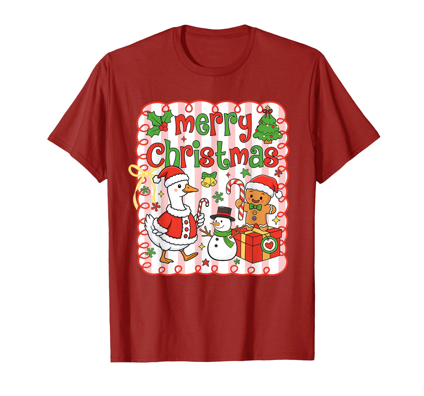 Merry Christmas Funny Merry Goosemas Christmas Silly Goose T-Shirt