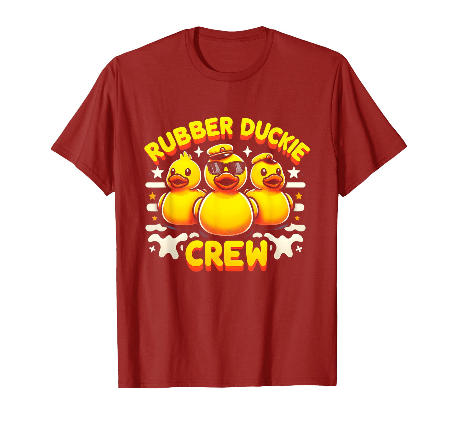 Retro Yellow Rubber Duck in 70s 80s Captain Duck Cruise T-Shirt