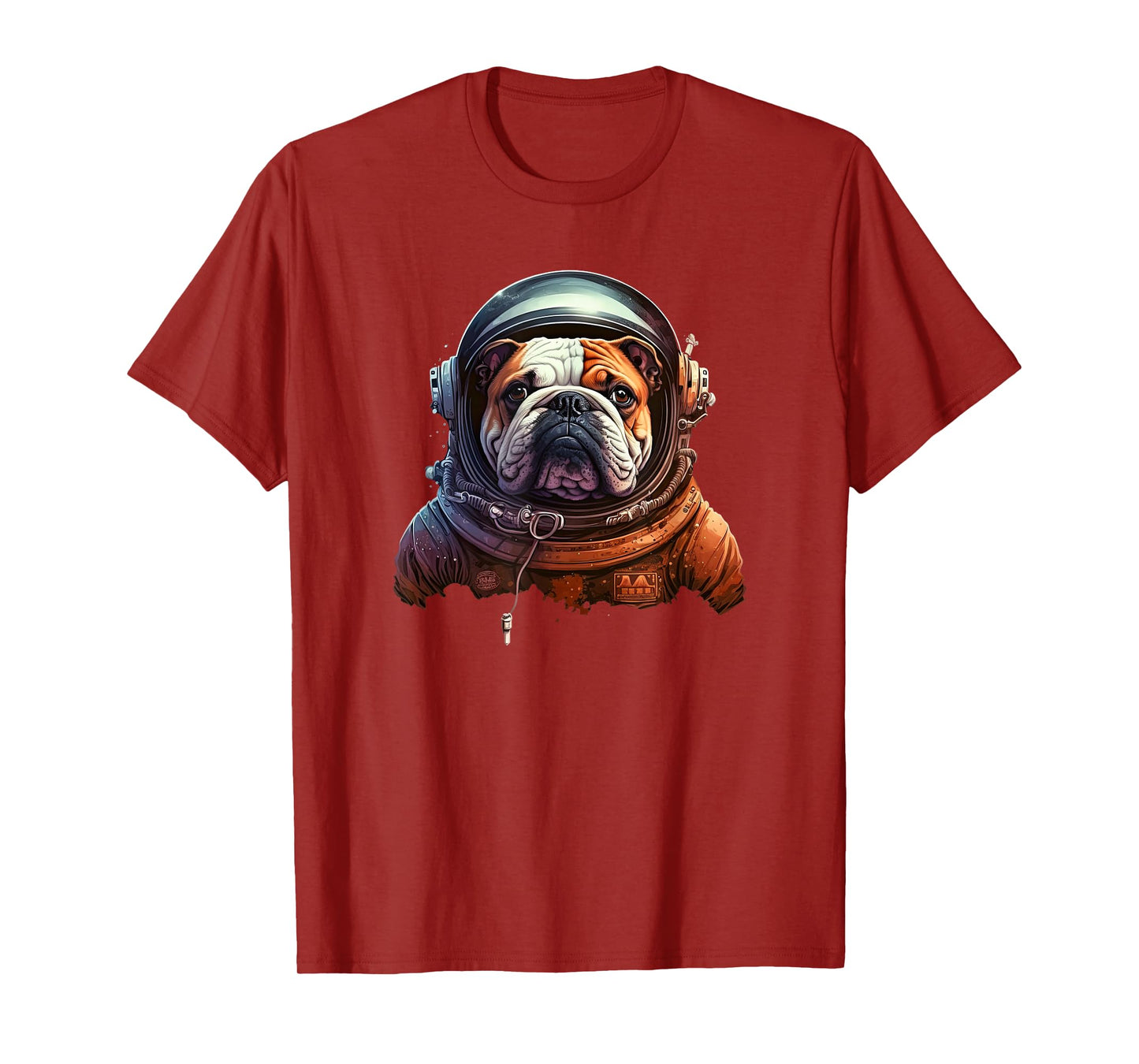 Funny Bulldog Dog Astronaut In the Space T-Shirt