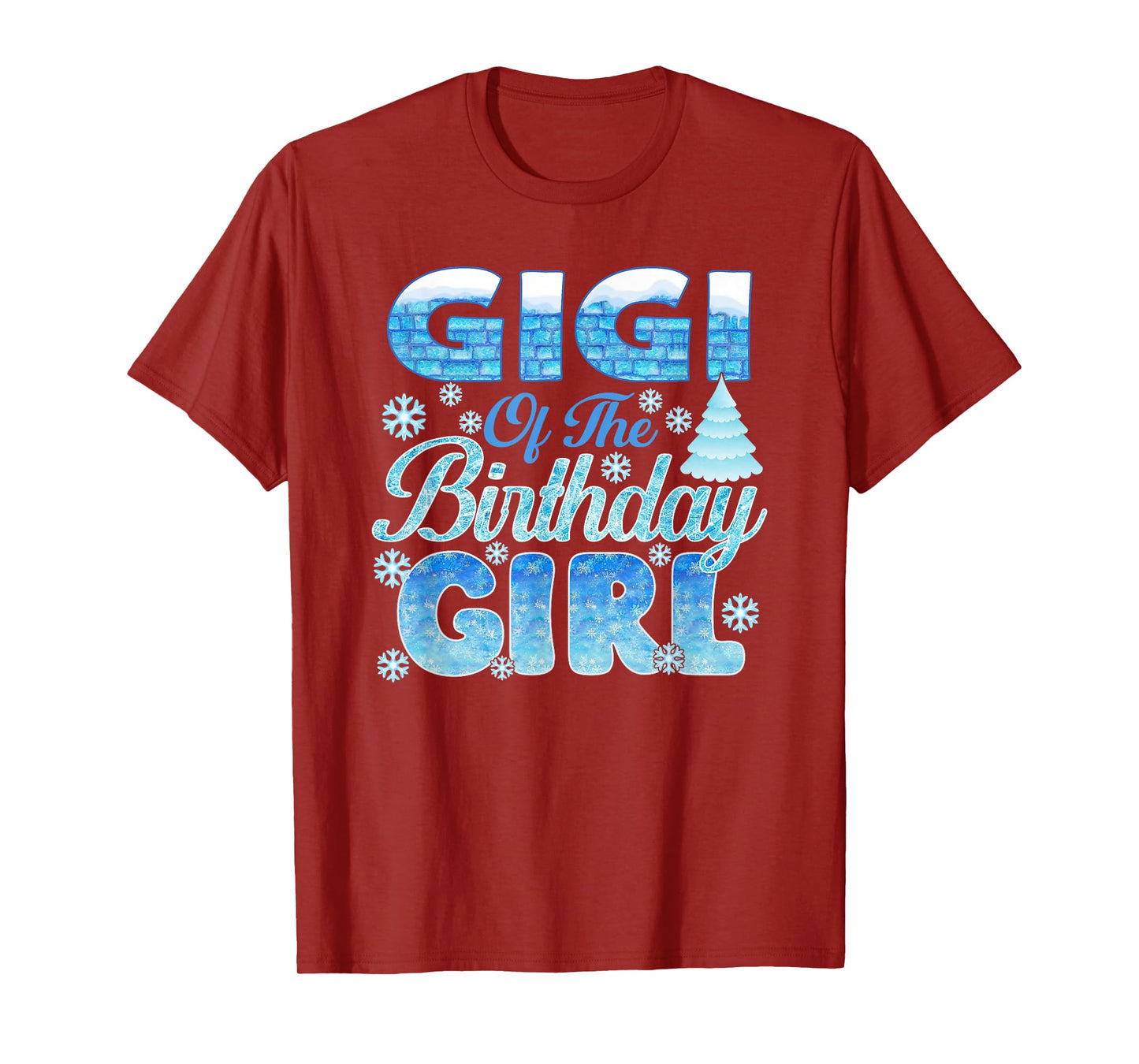 Gigi of The Birthday Girl Snowflakes Themed Matching T-Shirt