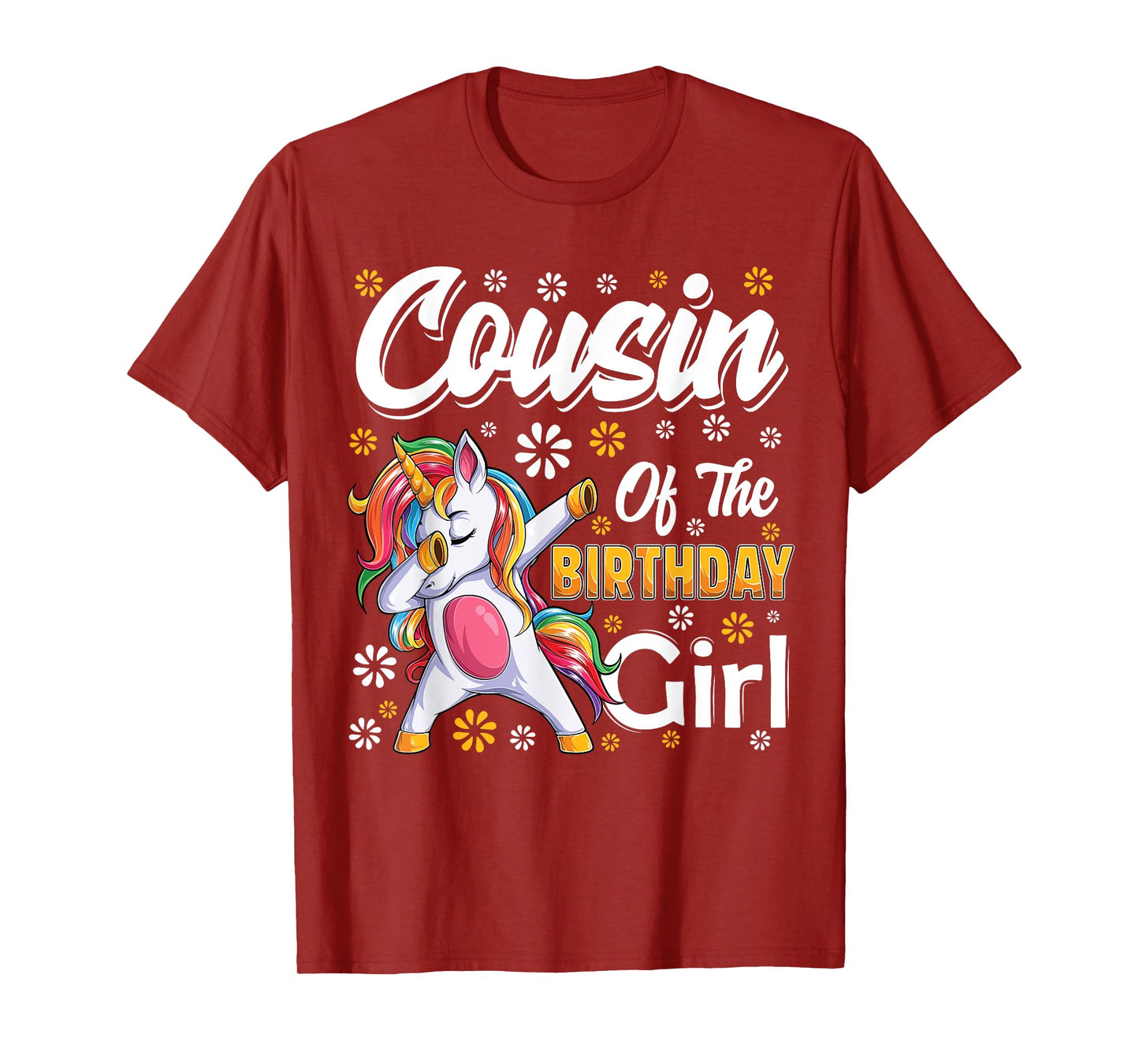 awesome dabbing unicorn birthday Cousin Family Matching T-Shirt