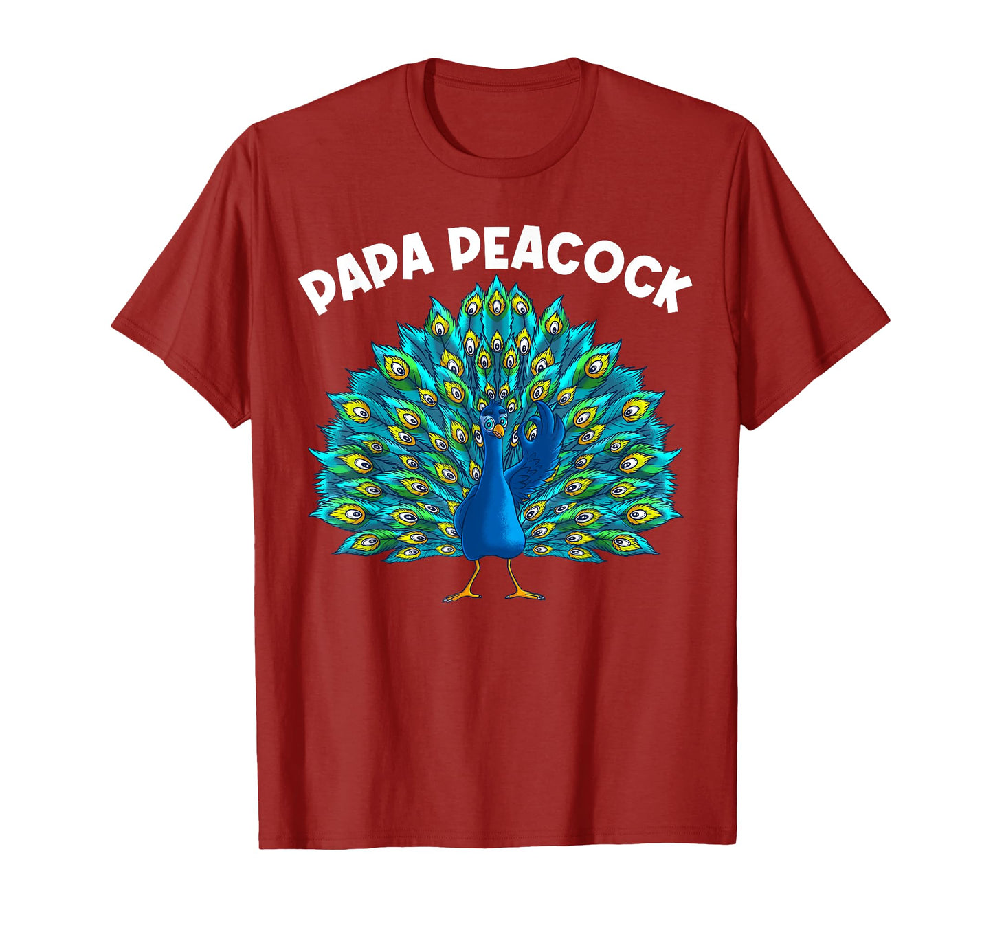 Funny Peacock Gift For Dad Men Peafowl Lover Bird Feather T-Shirt