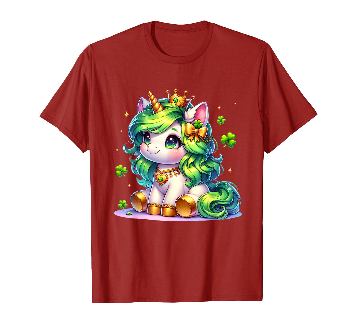Unicorn St Patricks Day Girls Kids Shamrock Cute Unicorn T-Shirt