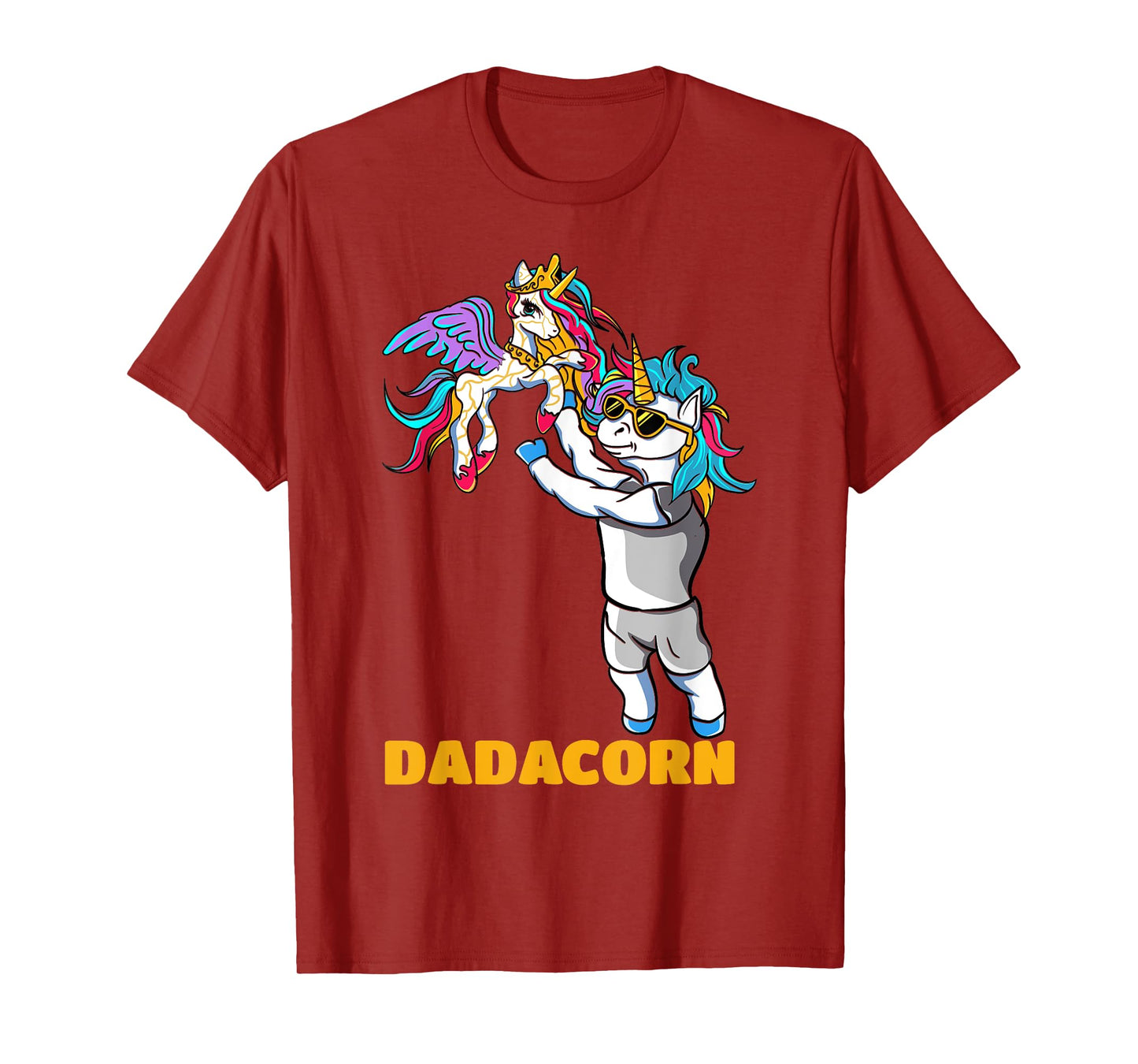 Dadacorn Unicorn Dad for a Family Daddy Fathers Day T-Shirt