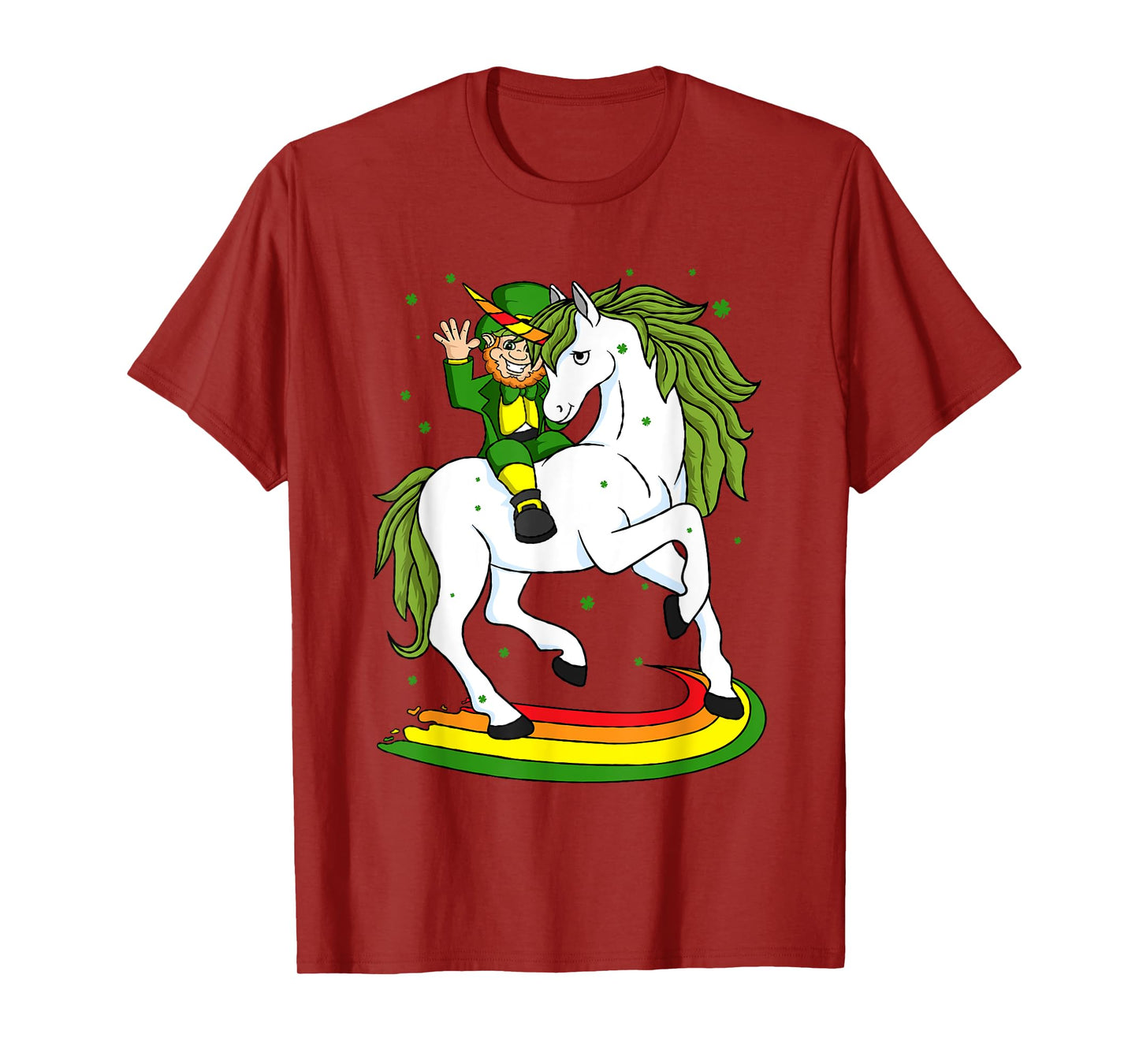 Leprechaun Riding A Magical St Patrick's Day Unicorn Gift T-Shirt
