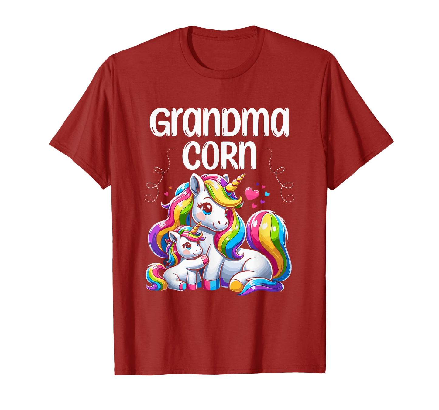 Grandma Corn Unicorn Mythical Creature Unicorns Grandmother T-Shirt