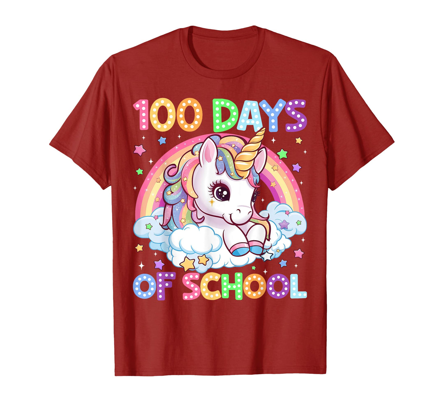 100 Days Of School Unicorn 100th Day Of School Teacher Kids T-Shirt