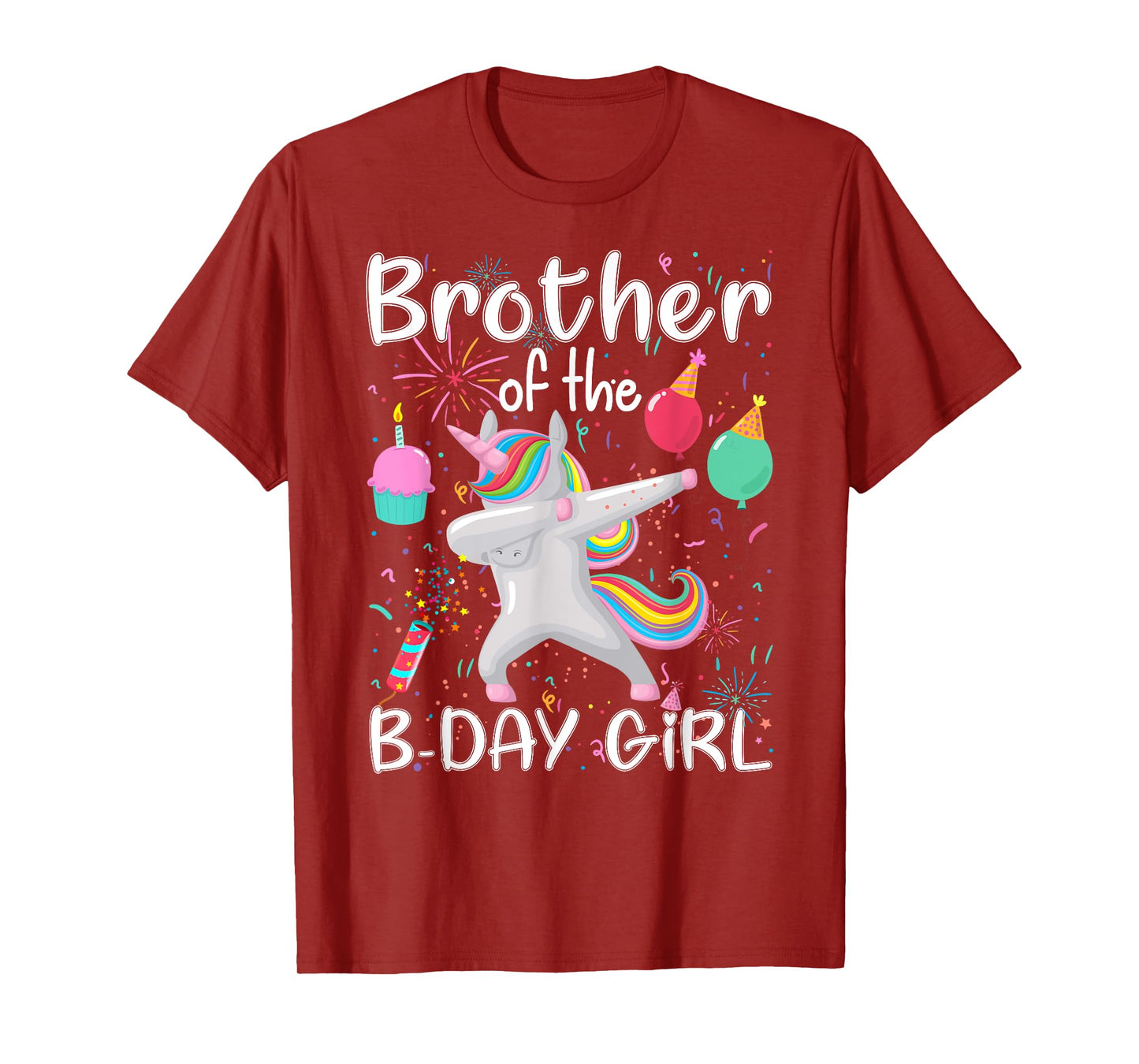Brother of The Birthday Girl Unicorn Dabbing Party T-Shirt