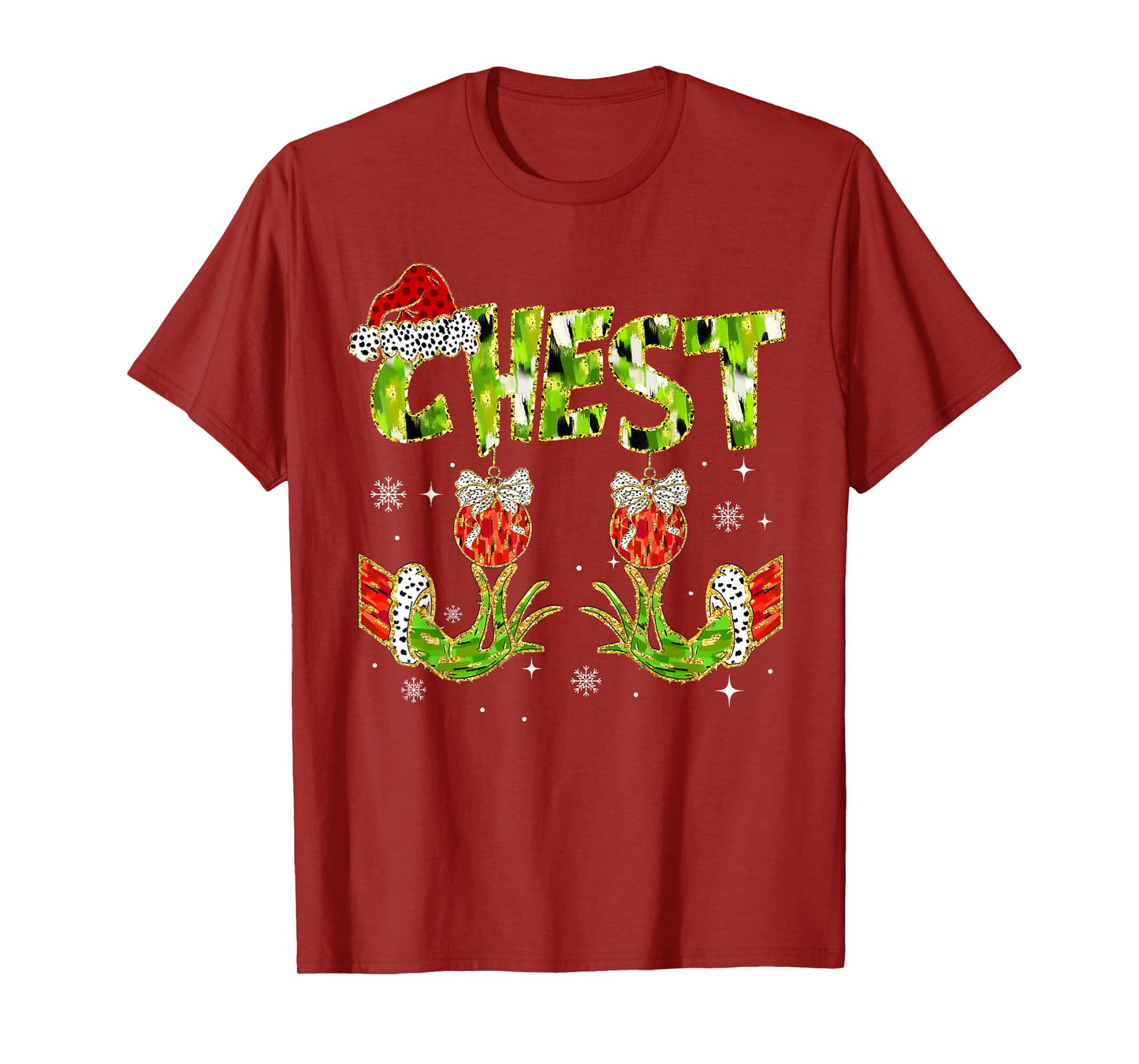 Chest Nuts Matching Chestnuts Funny Christmas Couples Women T-Shirt