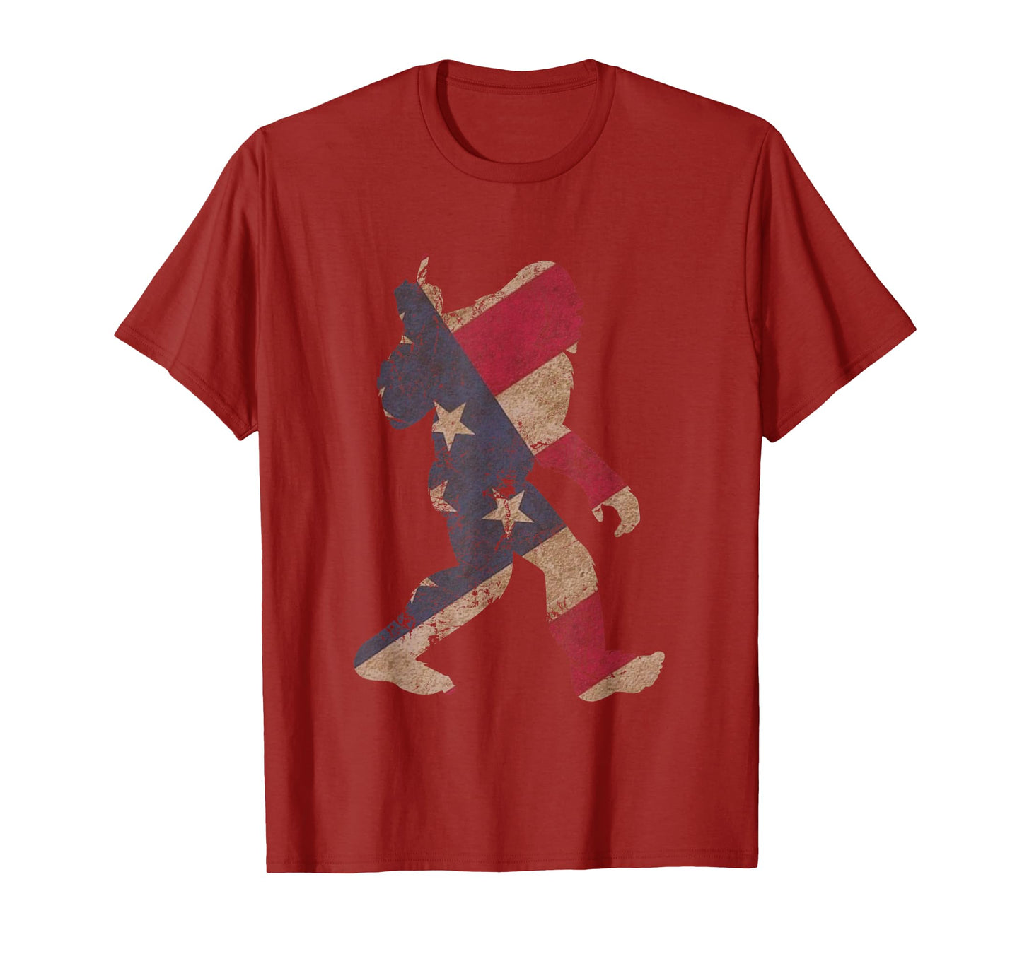 Funny USA Bigfoot Middle Finger for Sasquatch Believers T-Shirt