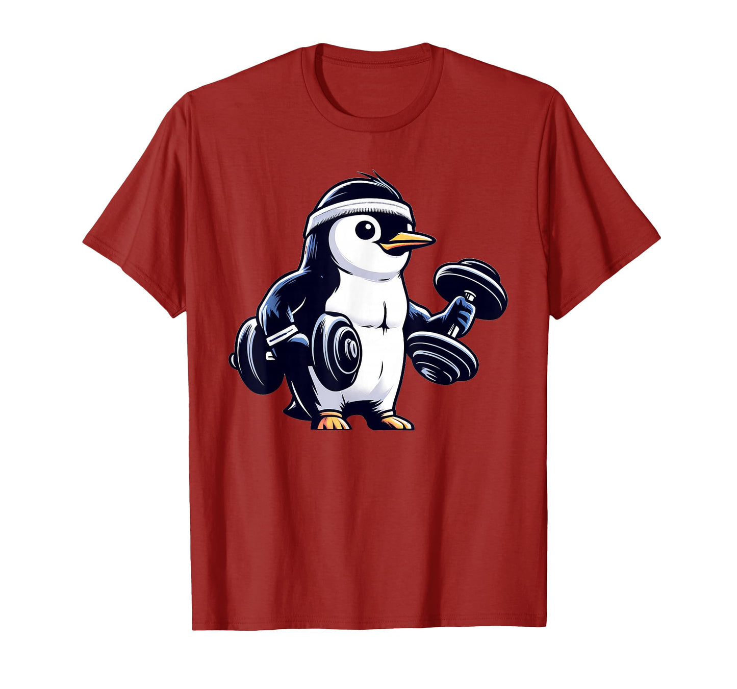 Penguin Powerlifting Weightlifting Gym Workout T-Shirt